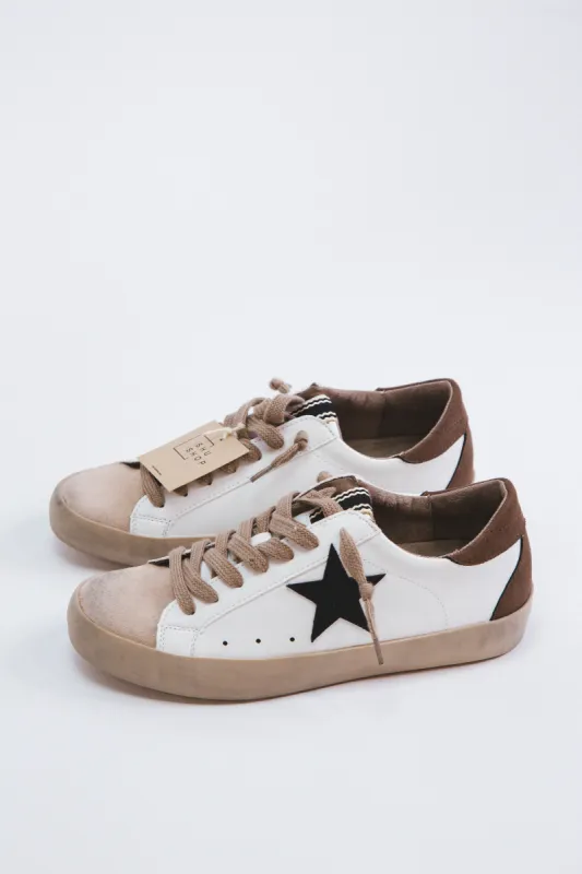 Pamela Star Sneakers, Brown | SHUSHOP sold by North & Main Clothing Company