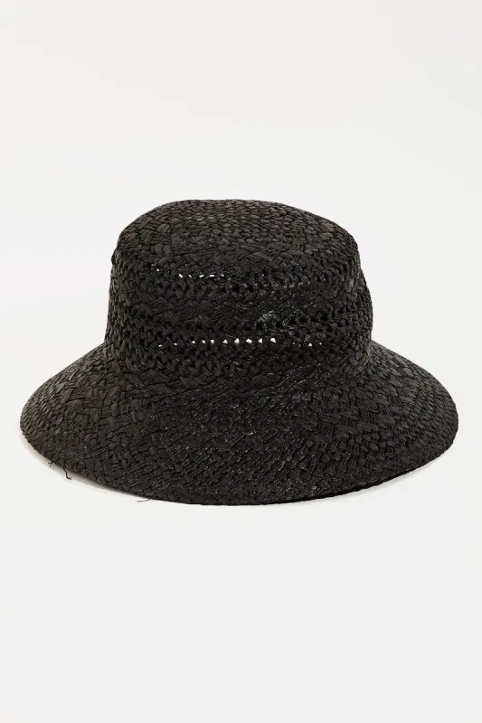 Larinda Braided Bucket Hat, Black sold by North & Main Clothing Company