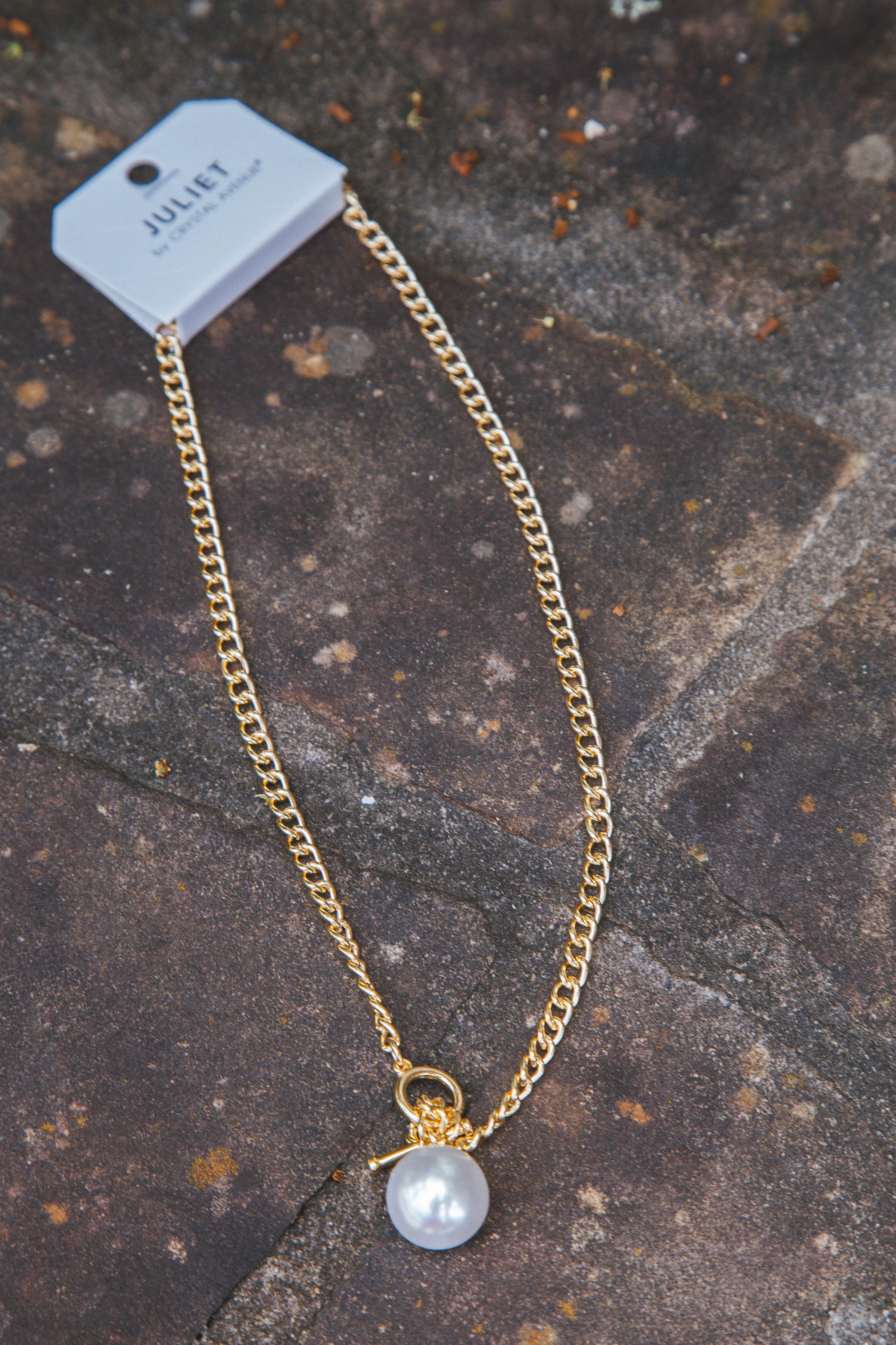 Katie Pearl Drop Chain Necklace sold by North & Main Clothing Company product image thumbnail 2