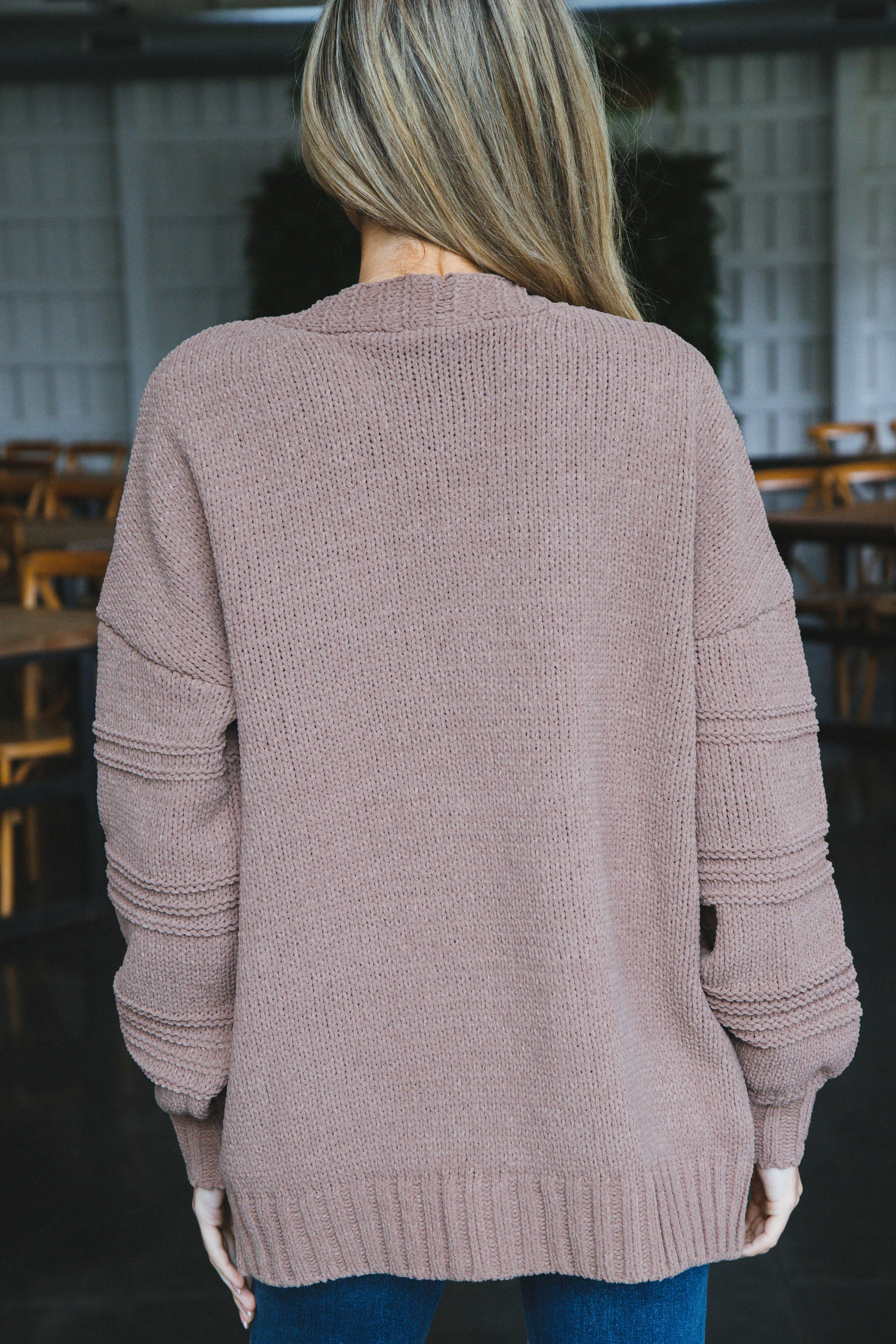 Oaklyn Chunky Sweater Cardigan, Mocha sold by North & Main Clothing Company product image thumbnail 5