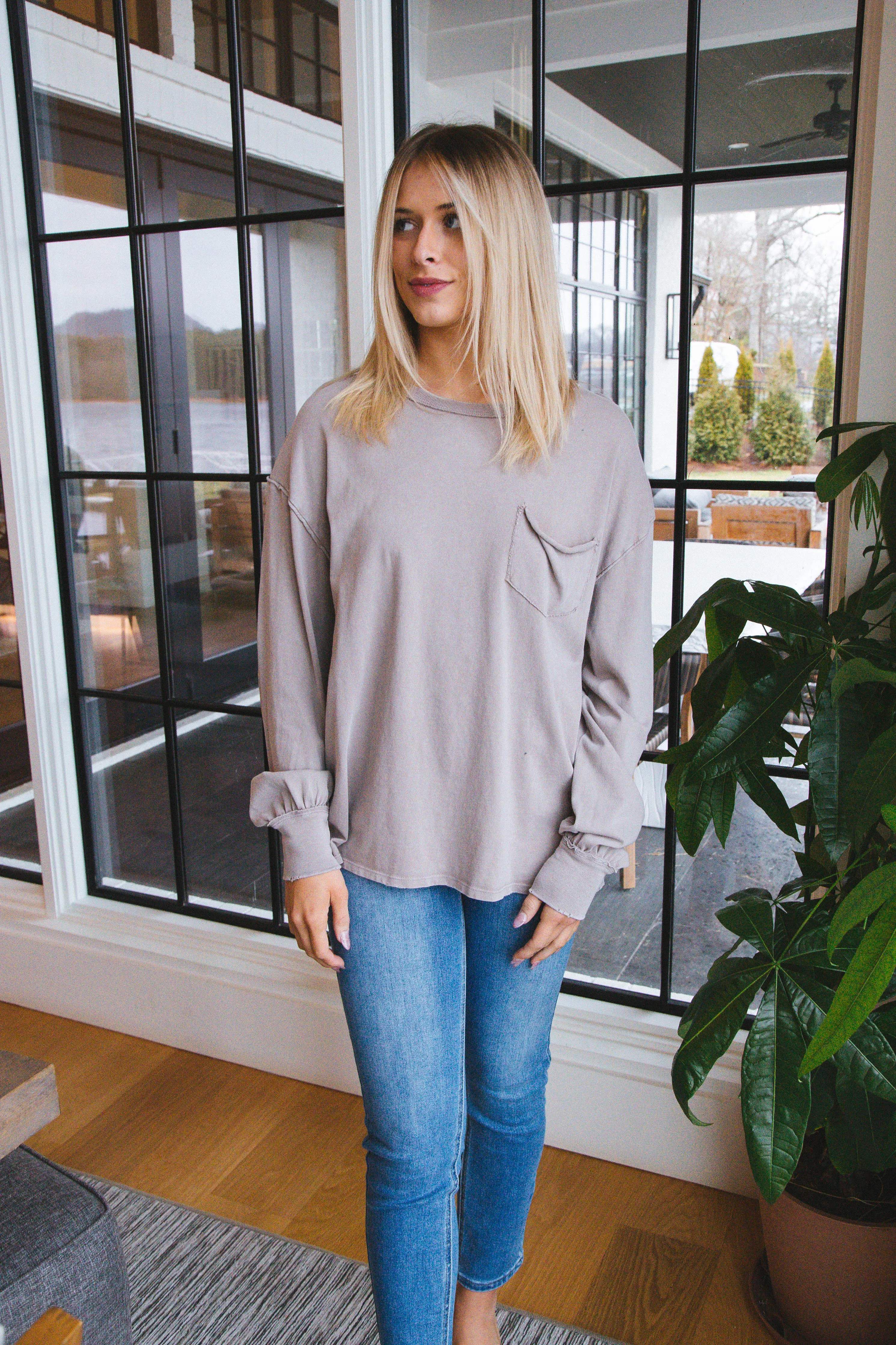 Fade Into You Long Sleeve Tee, Etherea | Free People sold by North & Main Clothing Company product image thumbnail 2