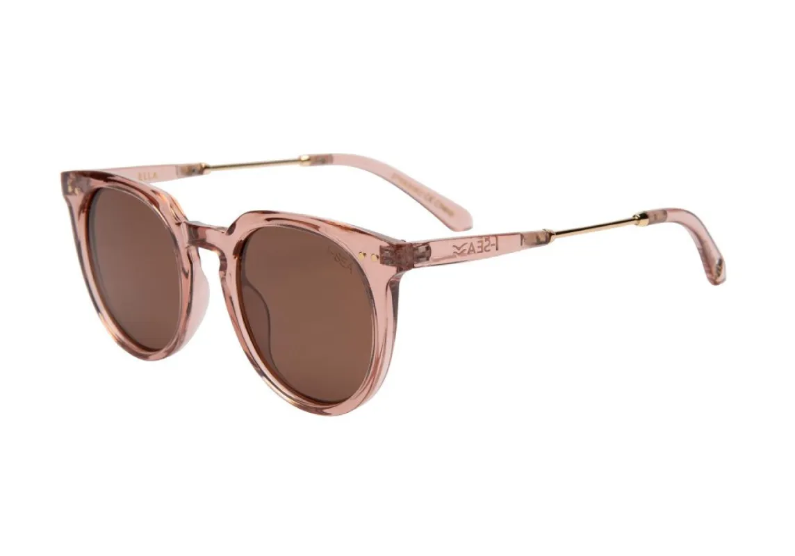 Ella Polarized Sunglasses, Watermelon/Brown | I-SEA sold by North & Main Clothing Company