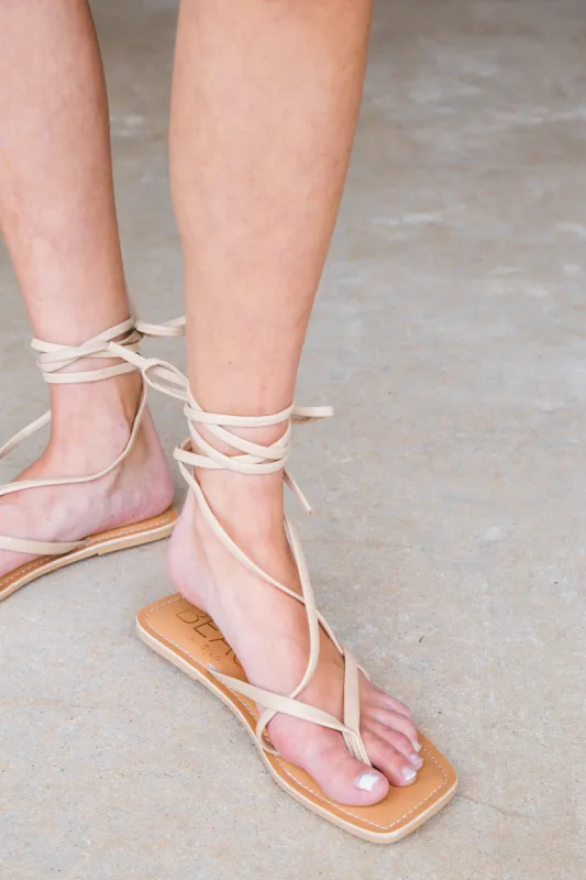 Bocas Wrap Tie Sandal, Natural | Beach by Matisse sold by North & Main Clothing Company