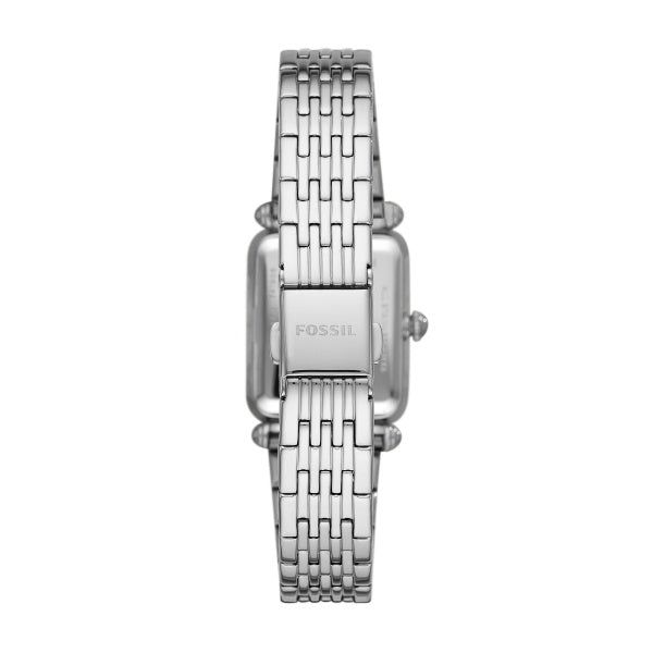Lyric Three-Hand Stainless Steel Watch, Silver | Fossil® sold by North & Main Clothing Company product image thumbnail 3
