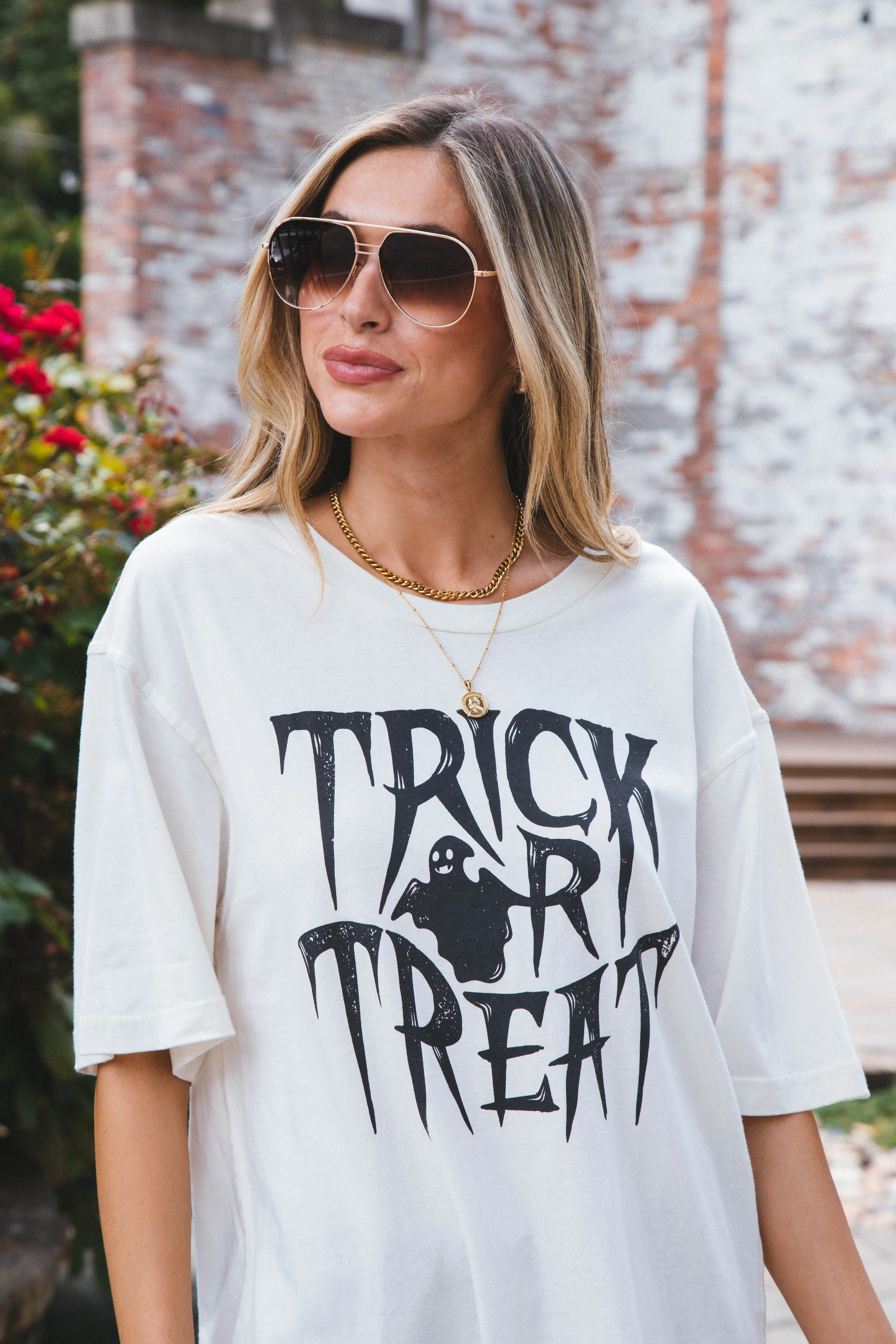 Trick Or Treat Graphic Tee, Vintage White sold by North & Main Clothing Company product image thumbnail 3