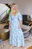Jordyn Flutter Sleeve Maxi Dress, Blue sold by North & Main Clothing Company