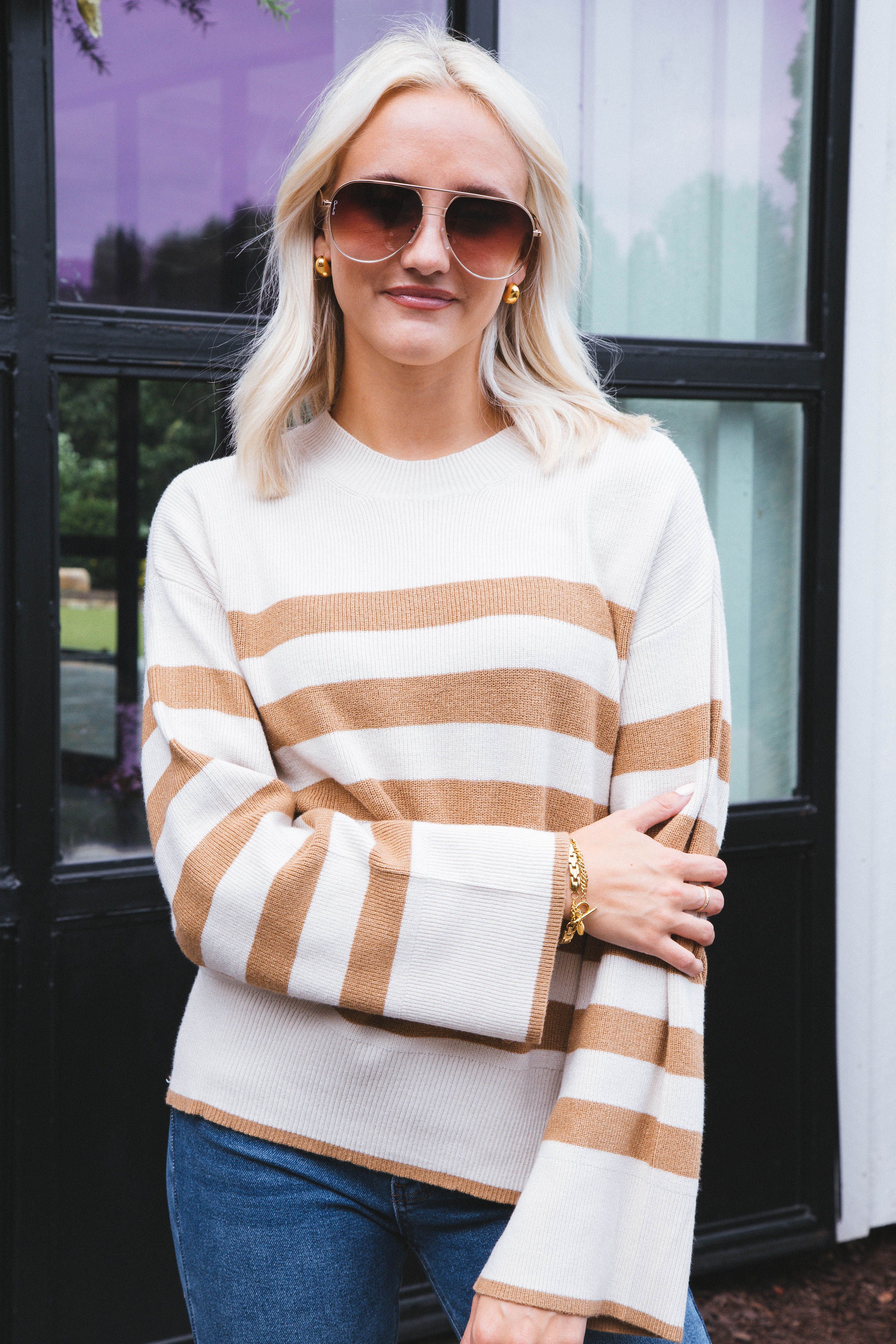 Magda Striped Sweater, Camel | RD Style sold by North & Main Clothing Company product image thumbnail 8