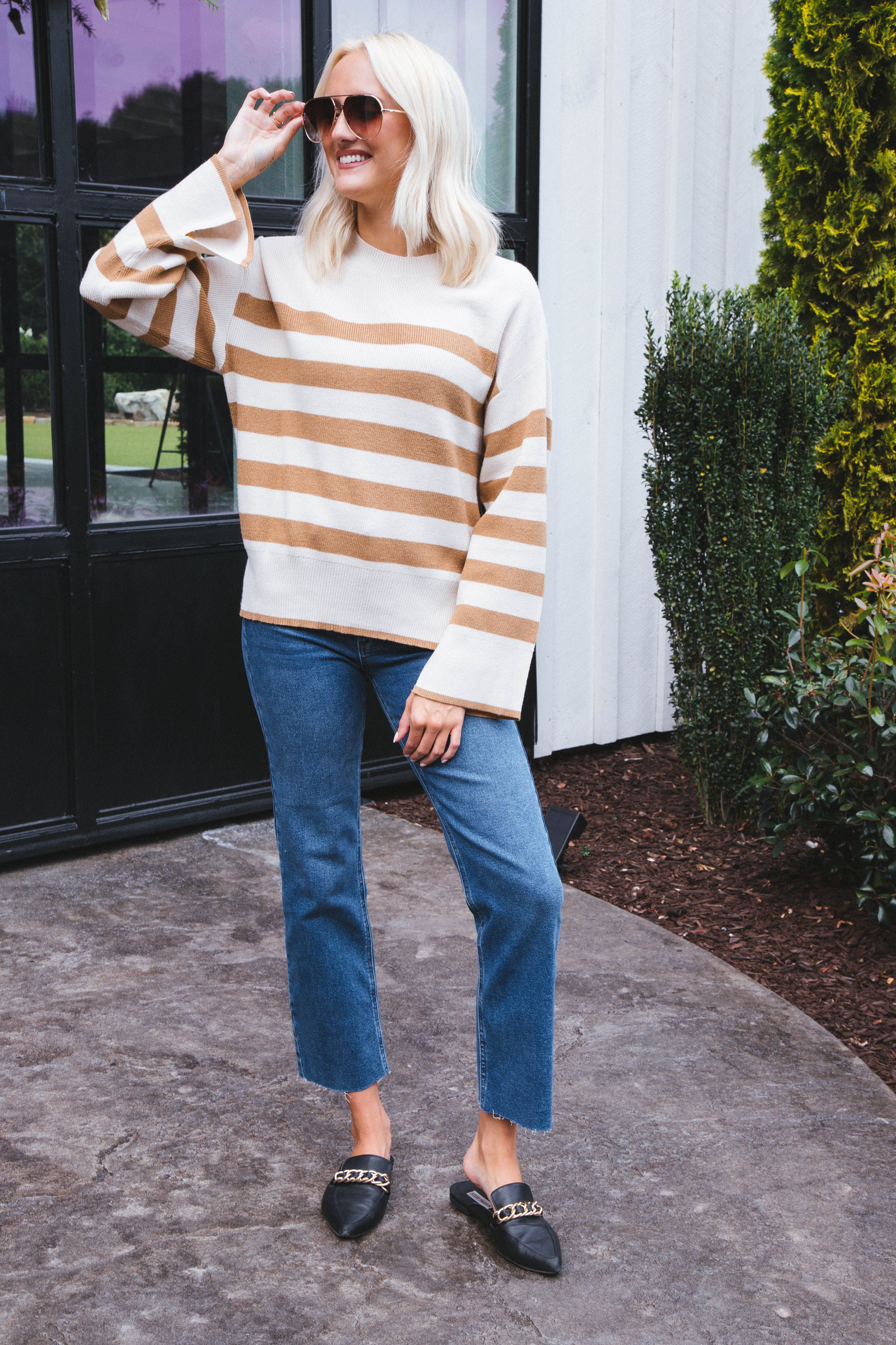 Magda Striped Sweater, Camel | RD Style sold by North & Main Clothing Company product image thumbnail 2