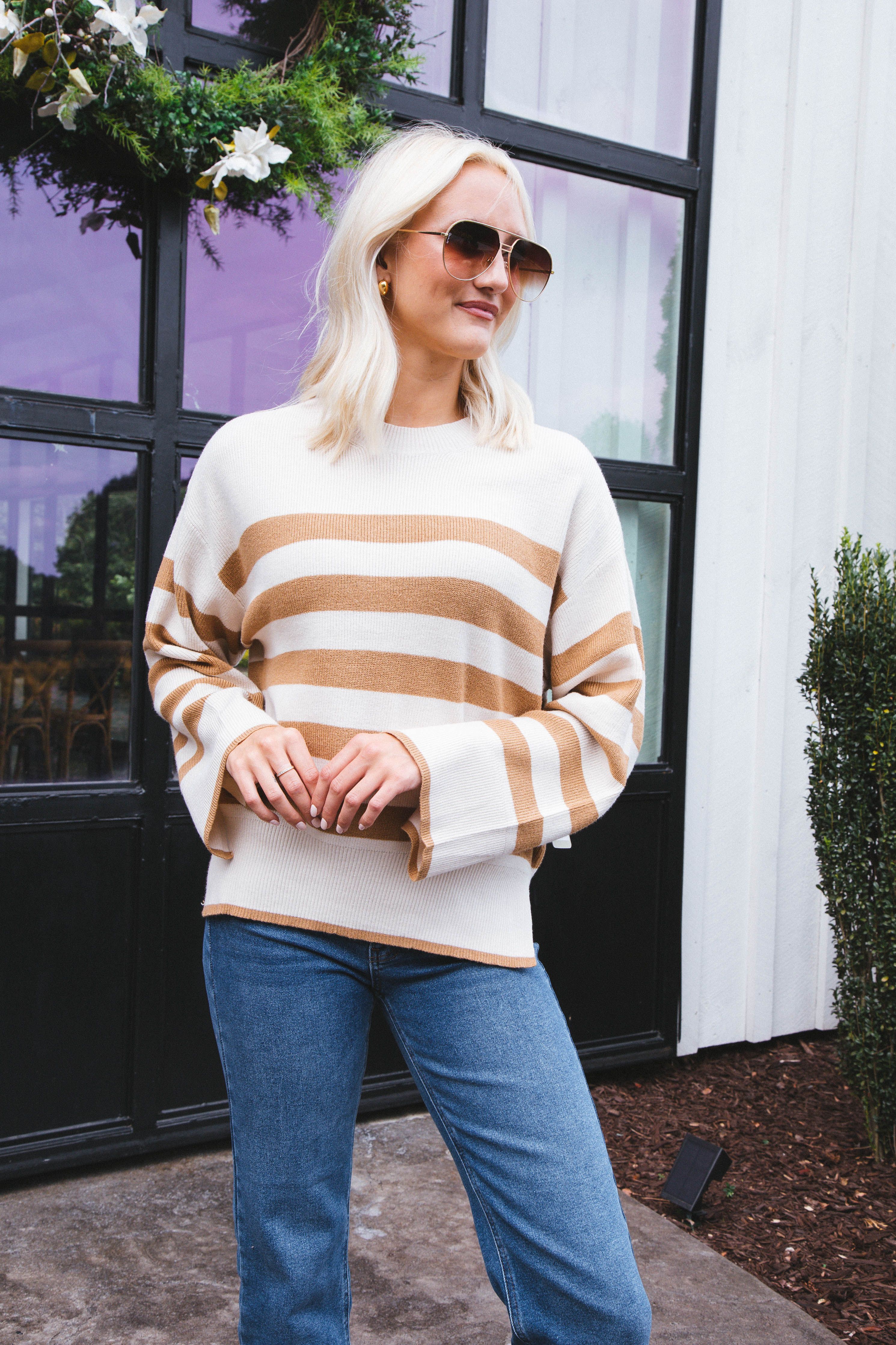 Magda Striped Sweater, Camel | RD Style sold by North & Main Clothing Company product image thumbnail 6