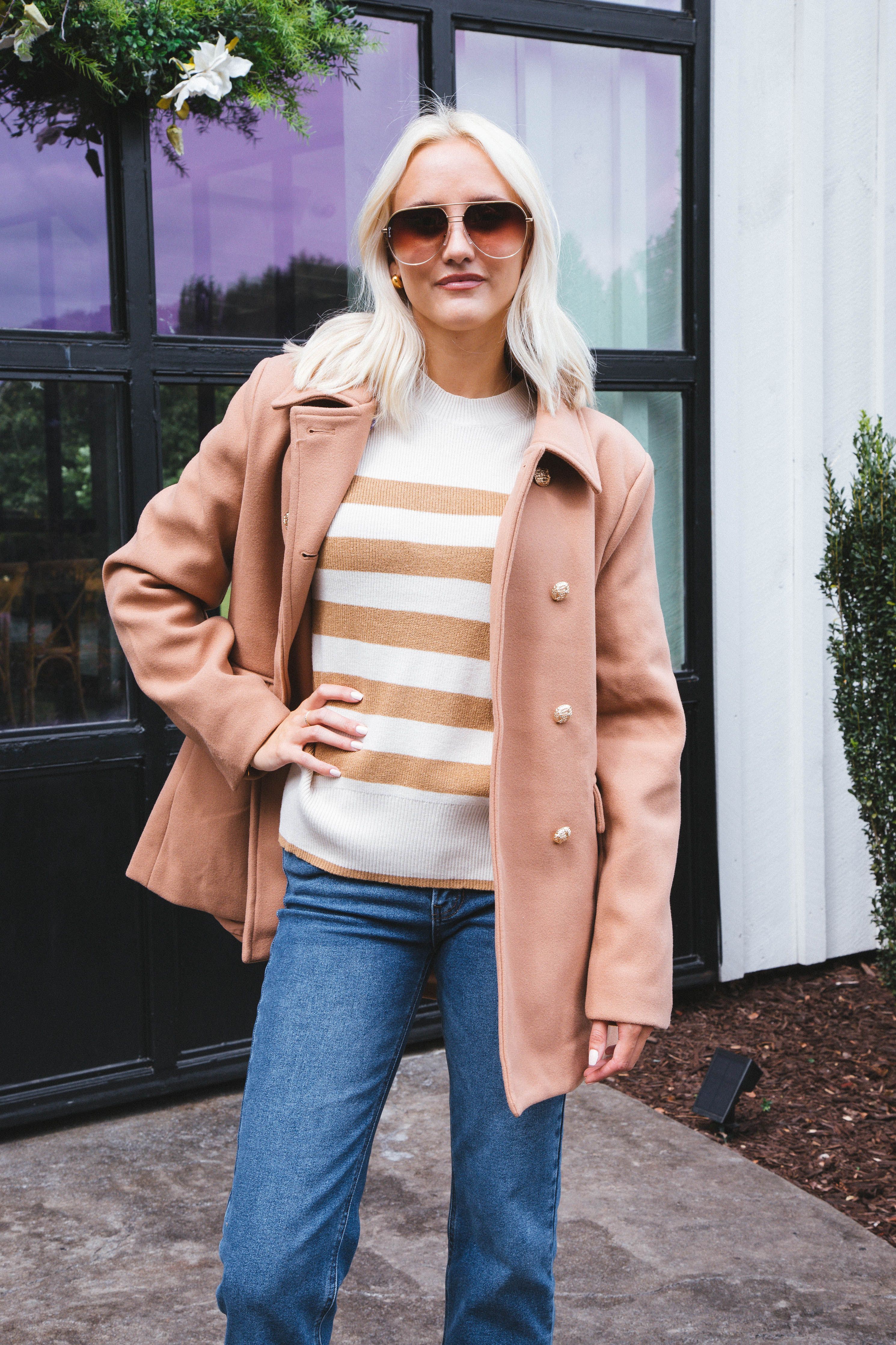 Magda Striped Sweater, Camel | RD Style sold by North & Main Clothing Company product image thumbnail 3