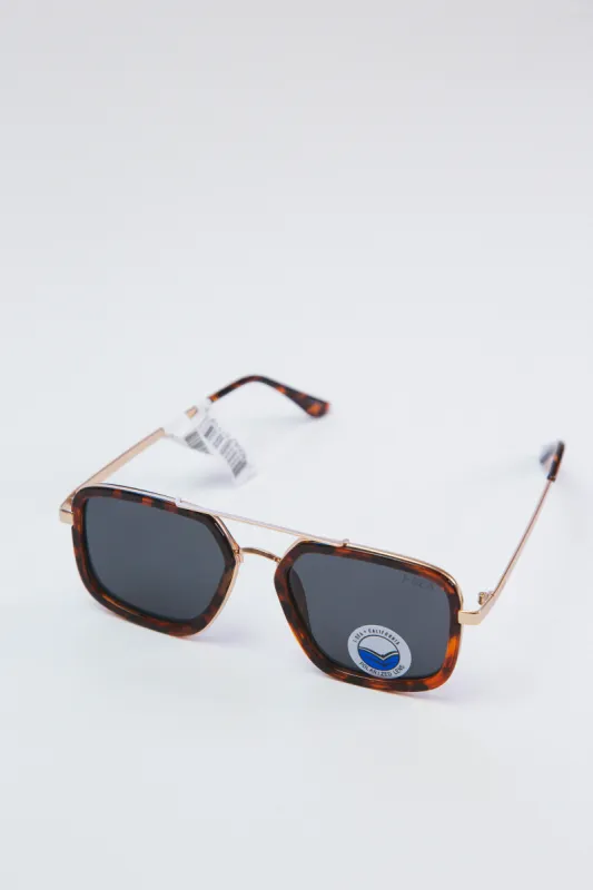 Cruz Polarized Sunglasses, Tort/Smoke | I-Sea sold by North & Main Clothing Company