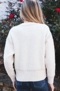 Lottie Stitch Detail Sweater, Cream Brown | RD Style sold by North & Main Clothing Company