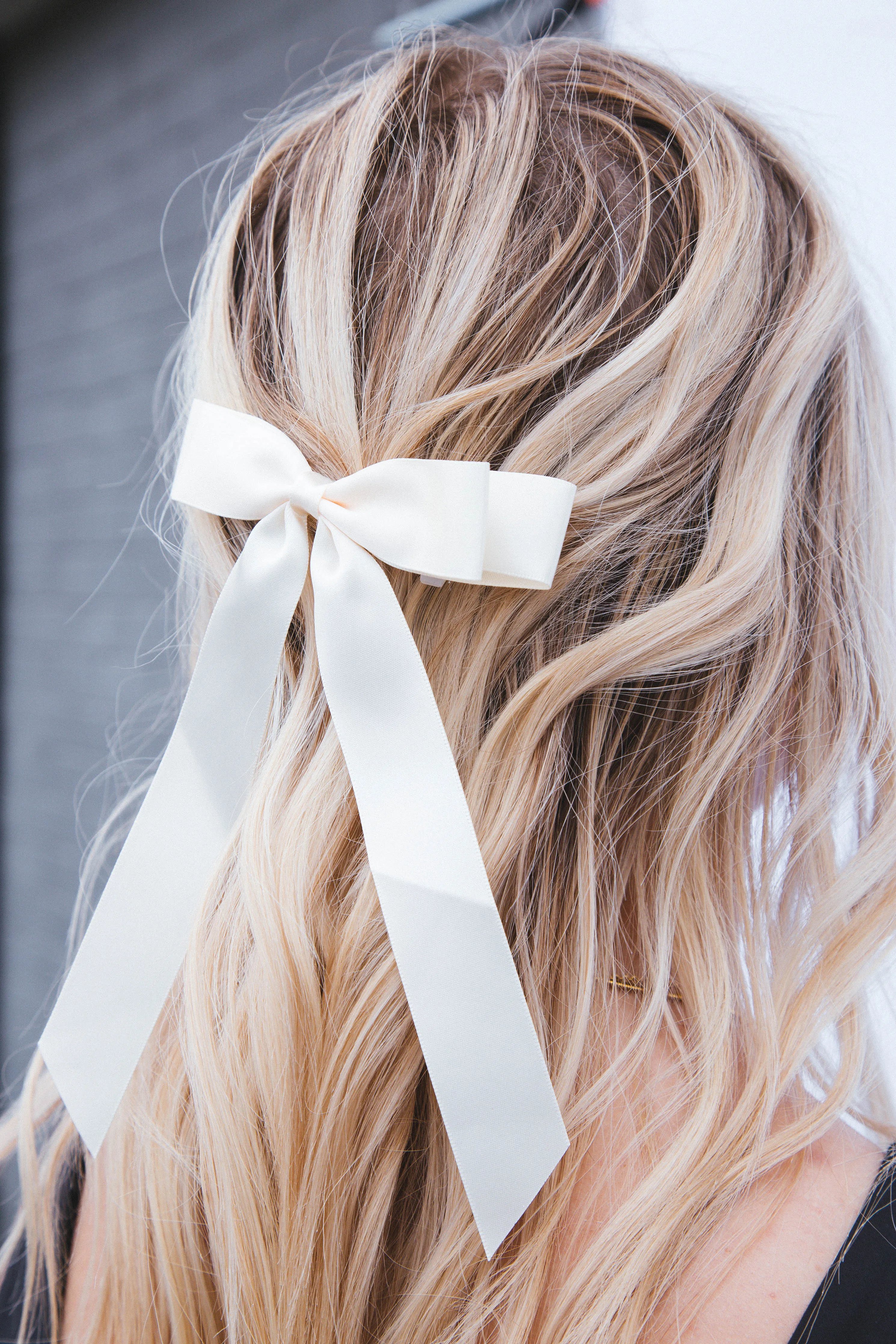 Ribbon Bow Hair Clip, Ivory sold by North & Main Clothing Company product image thumbnail 2