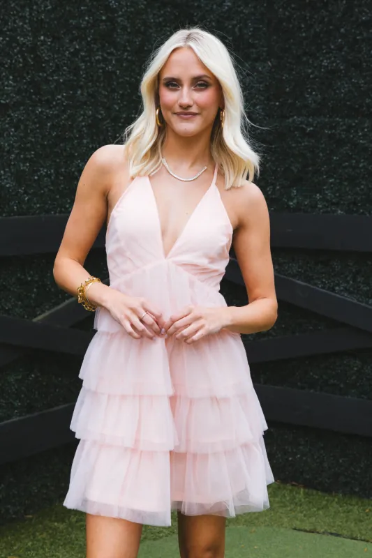 Take My Time Tulle Dress, Peach sold by North & Main Clothing Company