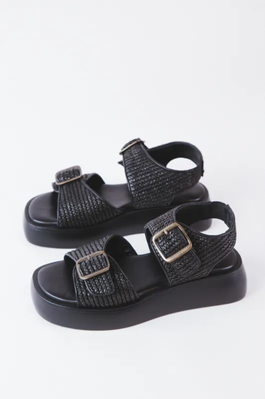 Mandi Weave Sandal, Black | Free People made by North & Main Clothing Company