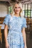 Stella Eyelet Lace Midi Dress, Blue sold by North & Main Clothing Company
