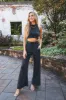 Hannah Wide Leg Pants, Charcoal sold by North & Main Clothing Company