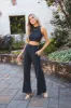 Hannah Wide Leg Pants, Charcoal sold by North & Main Clothing Company