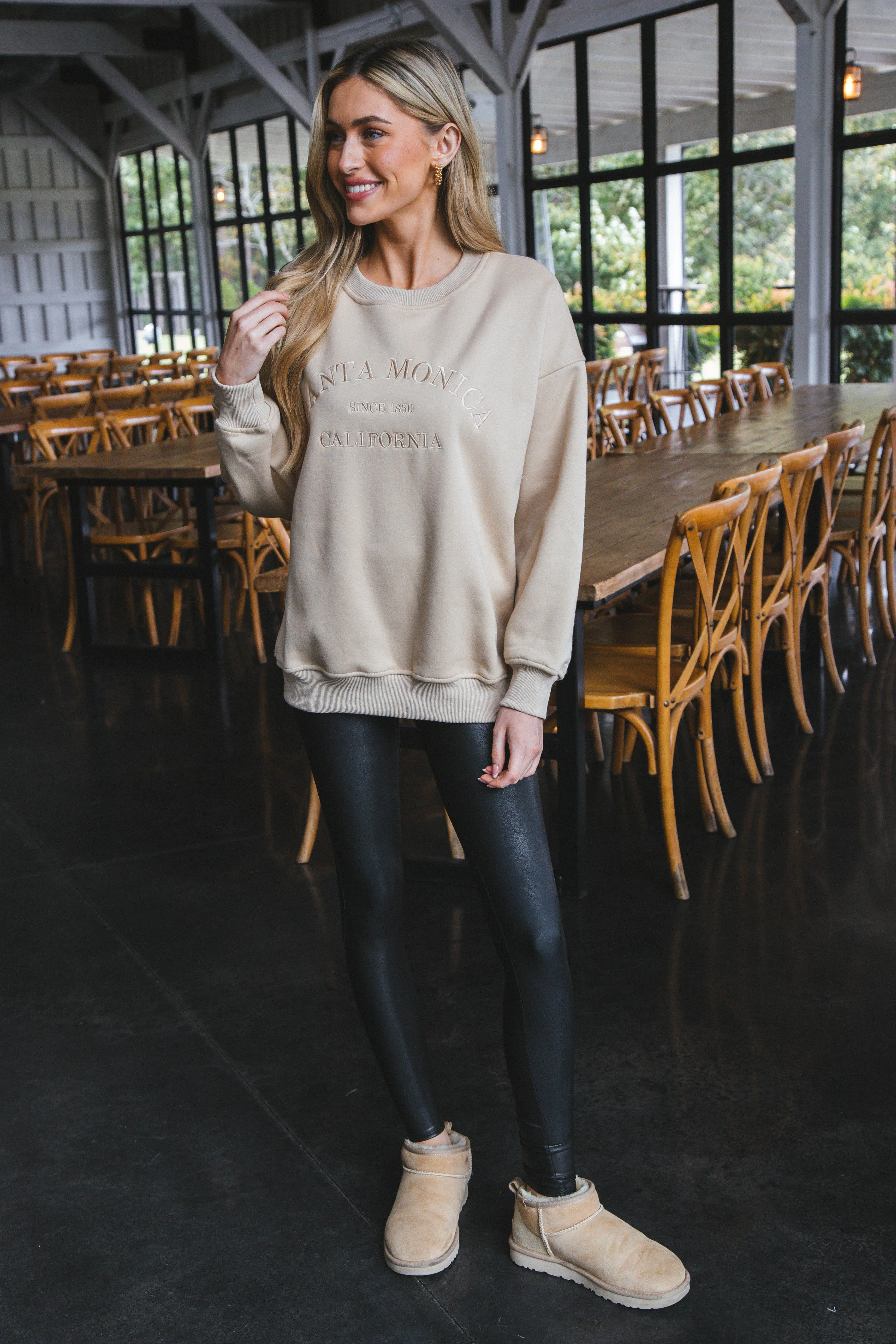 Faux Leather Petite Leggings, Black | SPANX® sold by North & Main Clothing Company