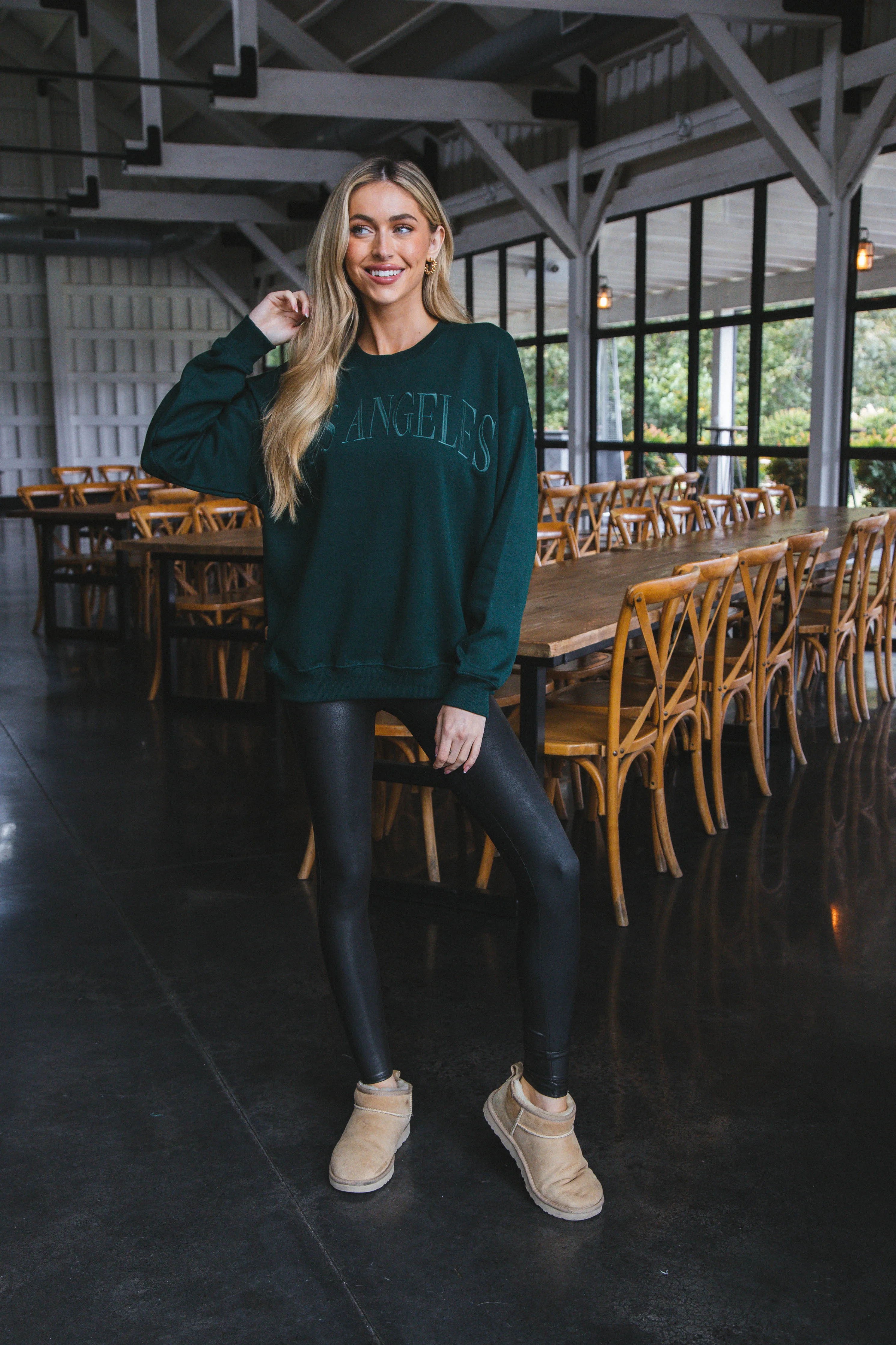 Faux Leather Petite Leggings, Black | SPANX® sold by North & Main Clothing Company product image thumbnail 4