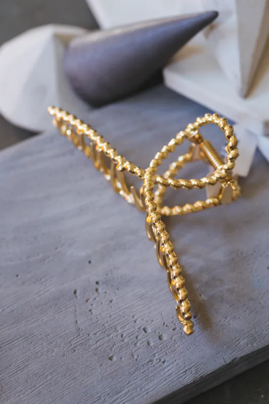 Rope Chain Hair Clip, Gold | BRACHA sold by North & Main Clothing Company