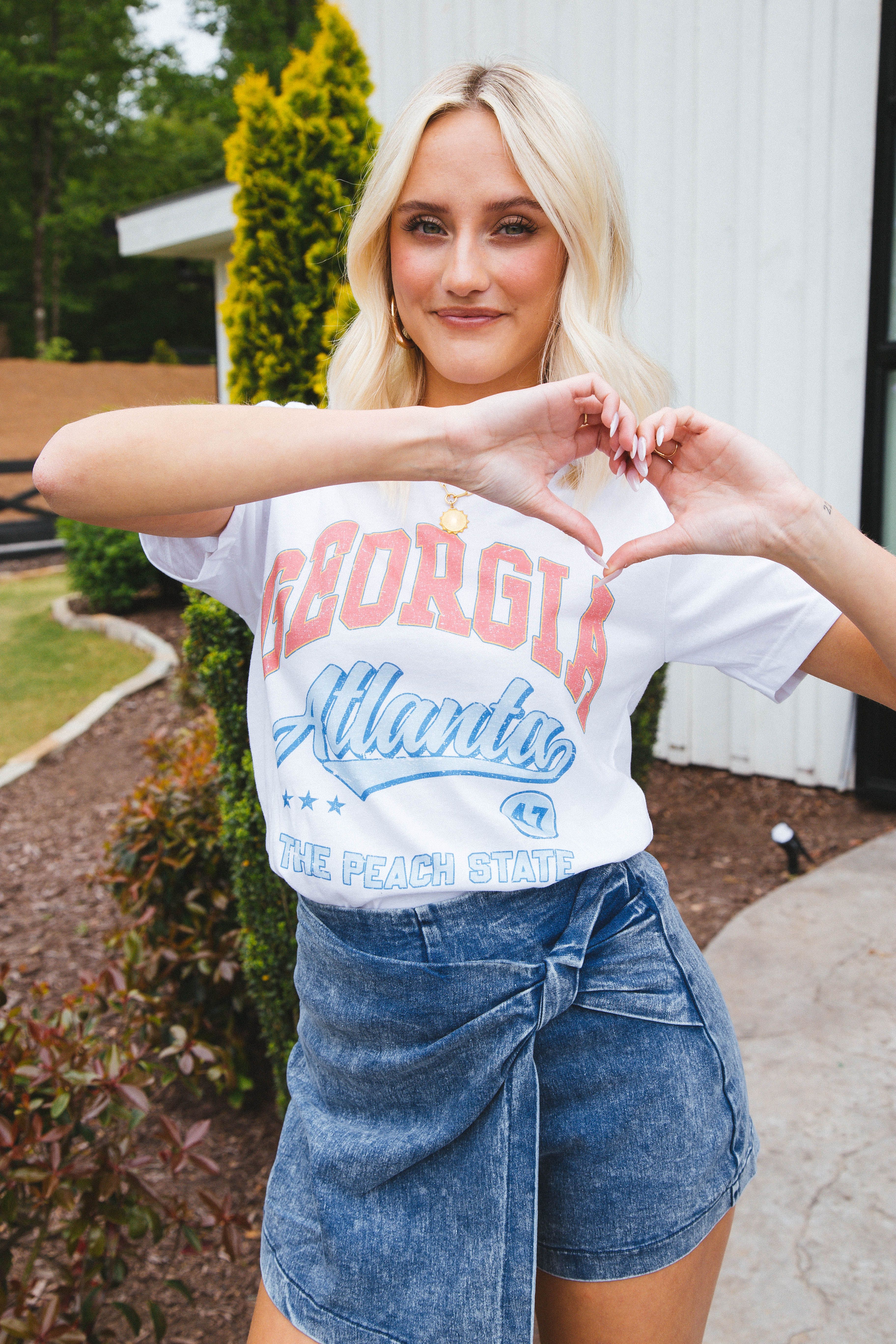 The Peach State Graphic Tee, White sold by North & Main Clothing Company product image thumbnail 4