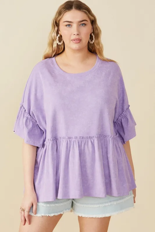 Adeline Drop Shoulder Top, Lavender | Plus Size sold by North & Main Clothing Company