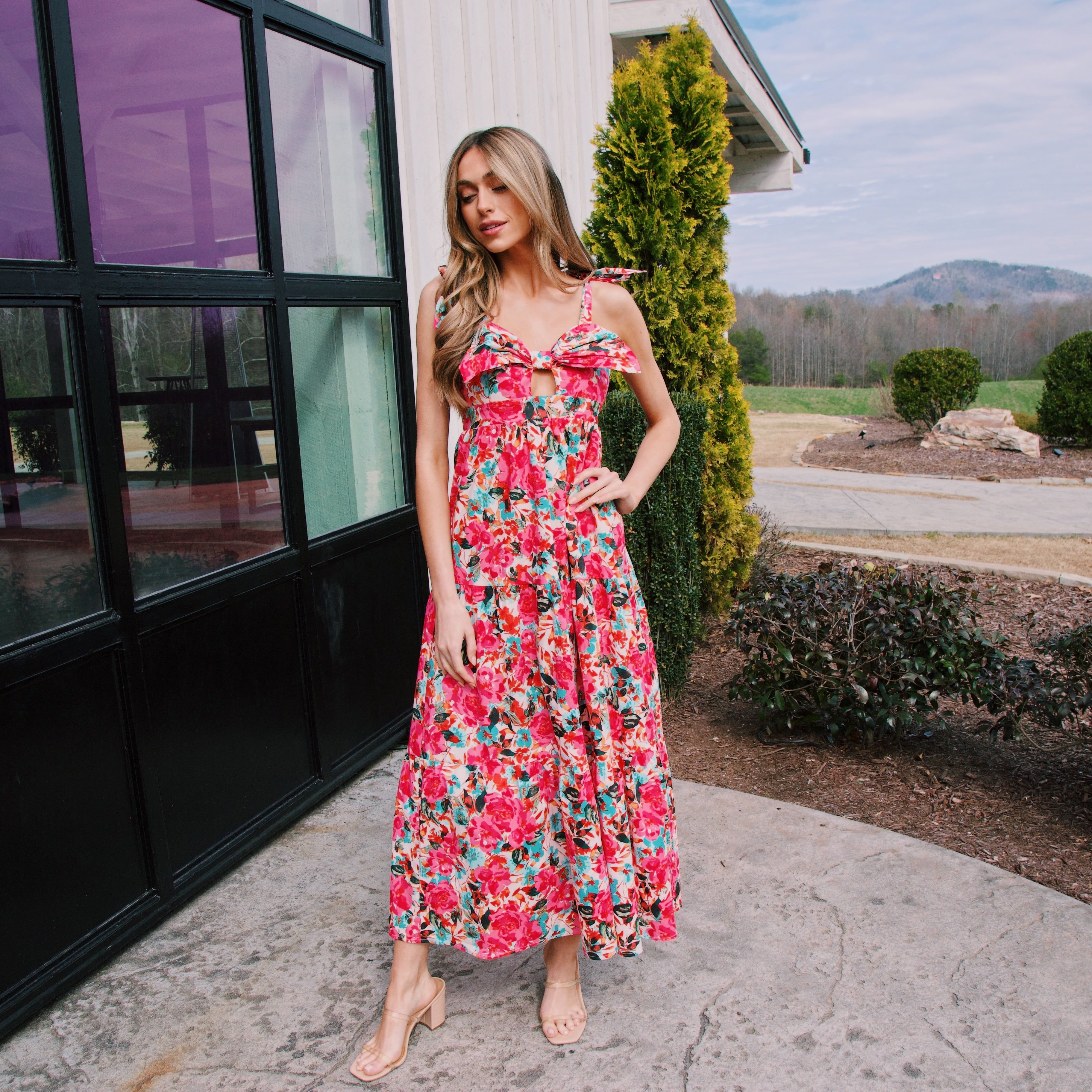 Hamptons Floral Maxi Dress, Sweet Dreams | Buddy Love sold by North & Main Clothing Company product image thumbnail 5
