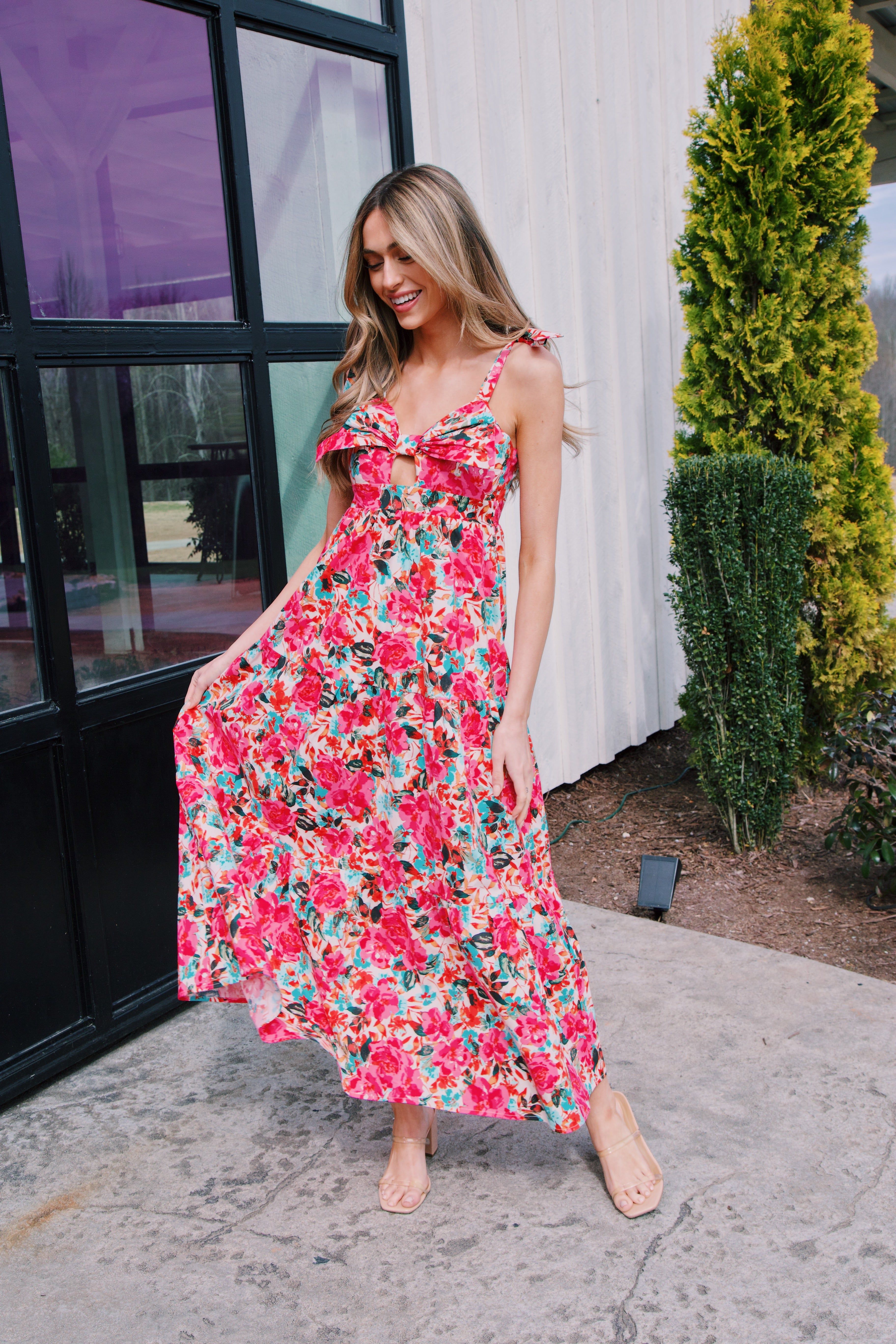 Hamptons Floral Maxi Dress, Sweet Dreams | Buddy Love sold by North & Main Clothing Company product image thumbnail 4