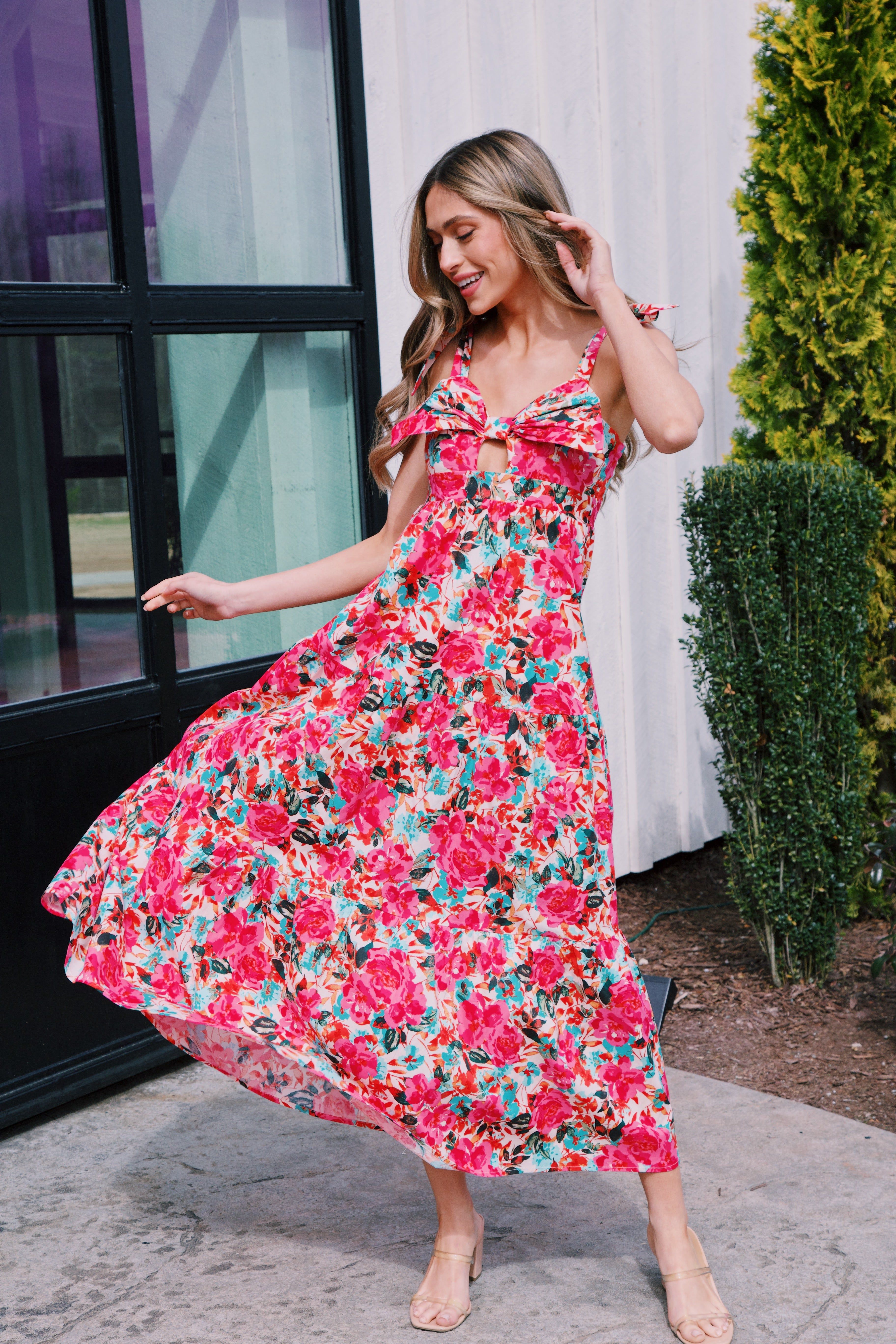 Hamptons Floral Maxi Dress, Sweet Dreams | Buddy Love sold by North & Main Clothing Company product image thumbnail 3