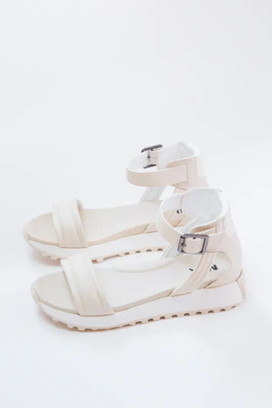 Kathie Wedge Sandal, Ivory sold by North & Main Clothing Company