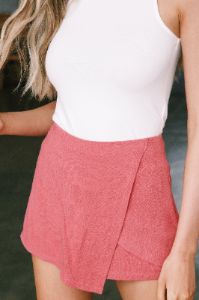 Winnie Woven Skort, Brick sold by North & Main Clothing Company