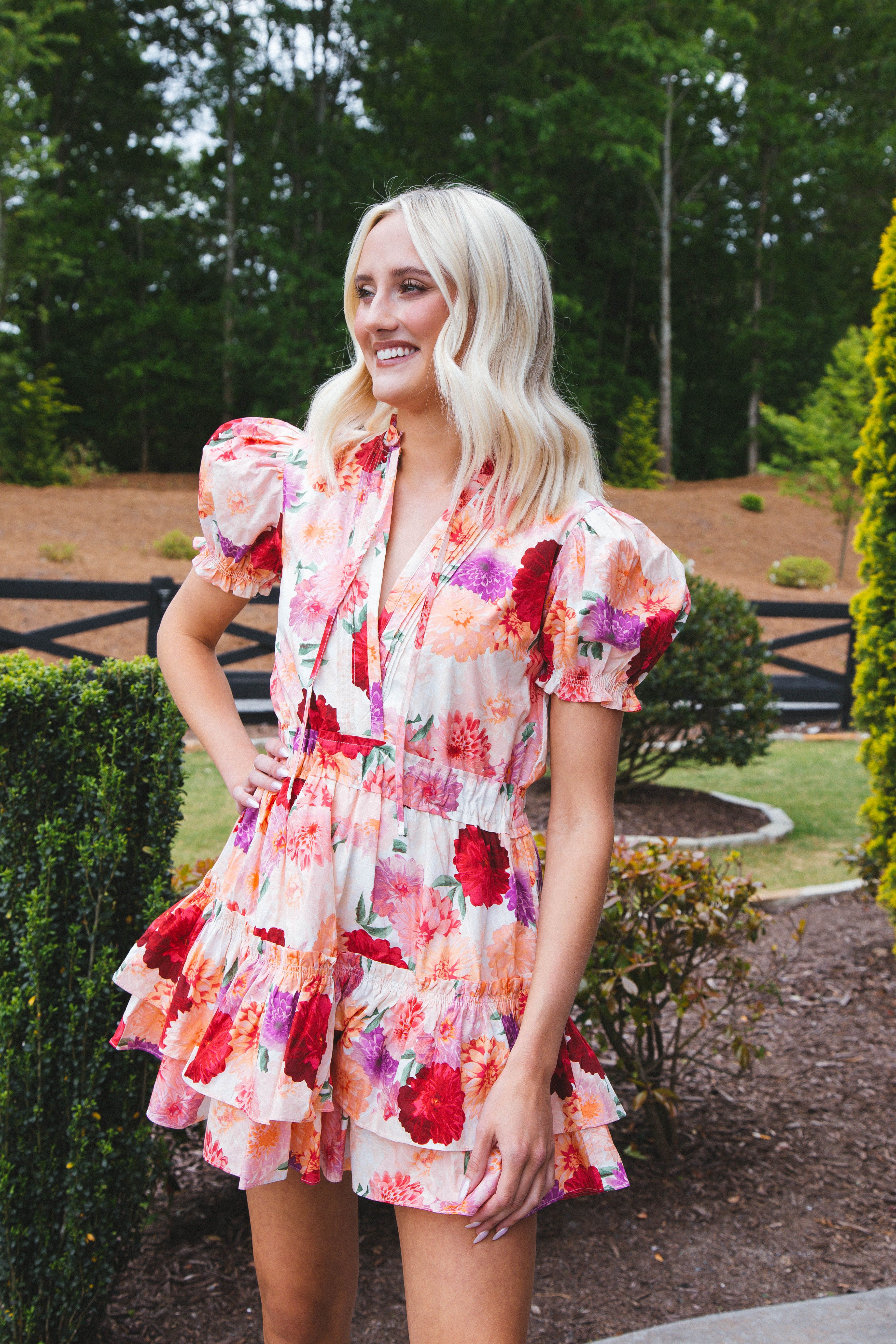Clementine Floral Mini Dress, Mad Hatters | Buddy Love sold by North & Main Clothing Company product image thumbnail 4