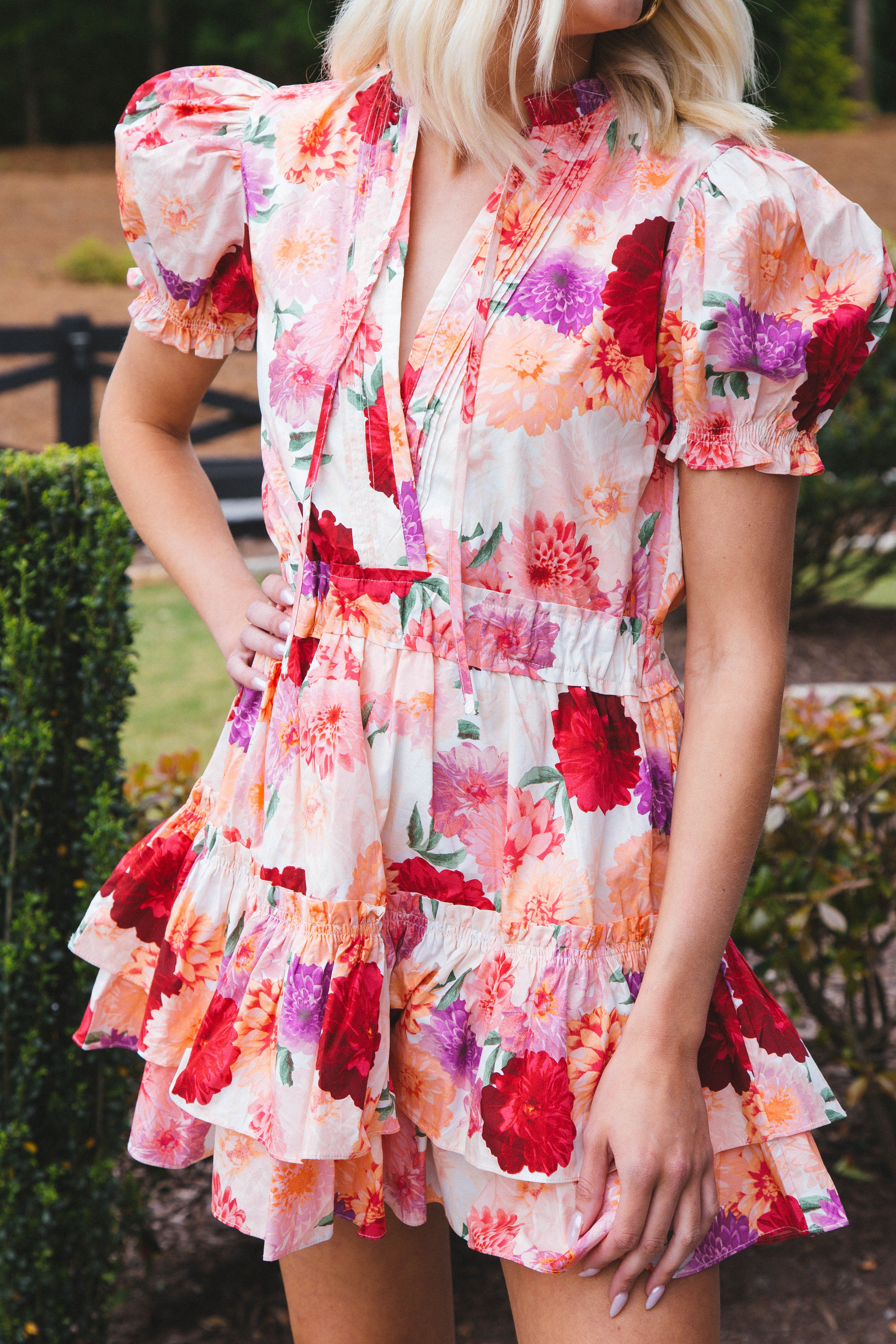 Clementine Floral Mini Dress, Mad Hatters | Buddy Love sold by North & Main Clothing Company product image thumbnail 5