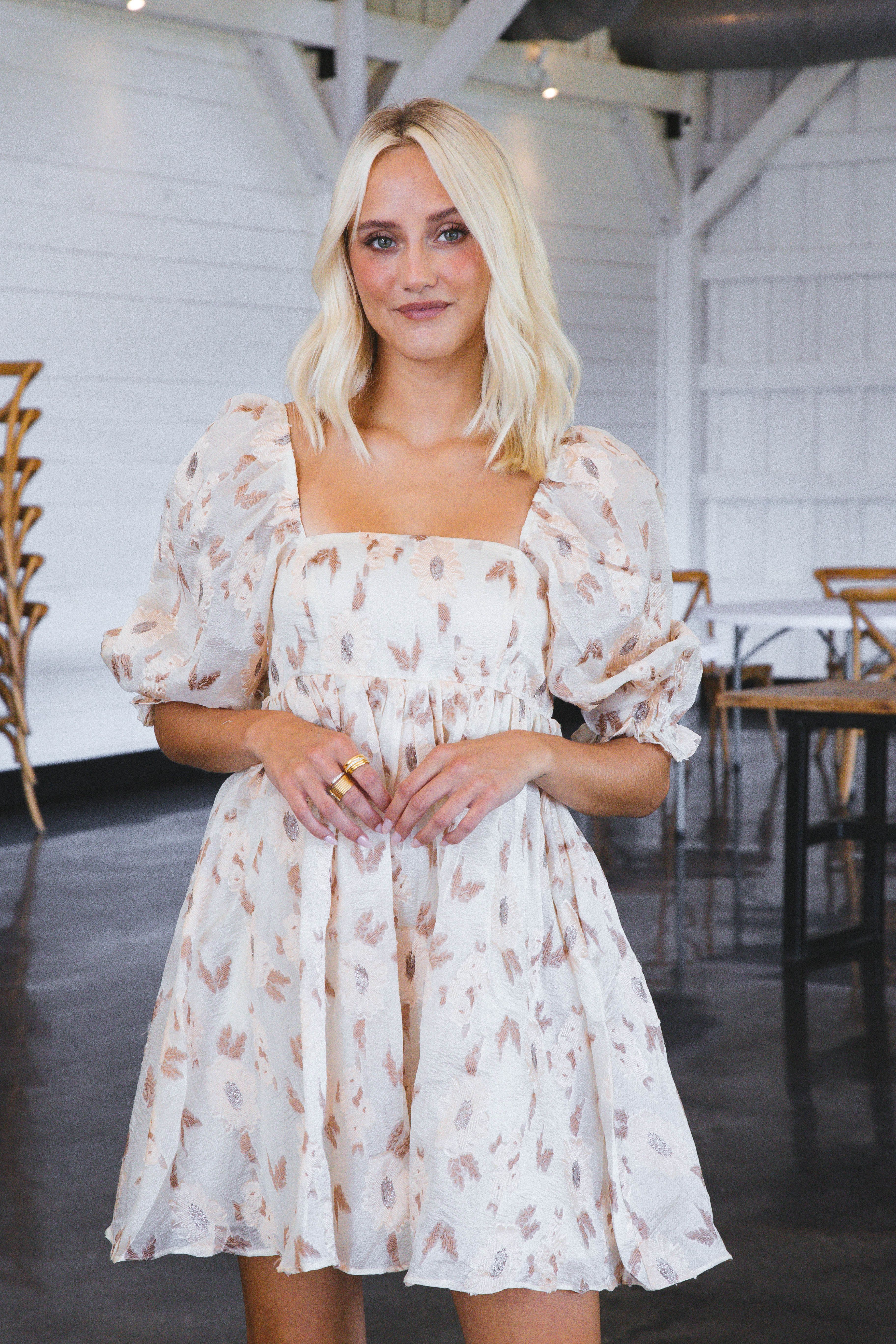 Lost In Love Babydoll Dress, Beige/Cream Multi sold by North & Main Clothing Company product image thumbnail 3