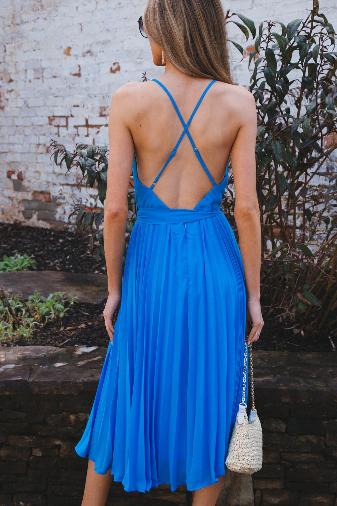 Mariana Pleated Midi Dress, Diva Blue sold by North & Main Clothing Company product image thumbnail 8