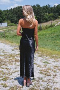Dress To Impress Maxi Tube Dress, Black sold by North & Main Clothing Company
