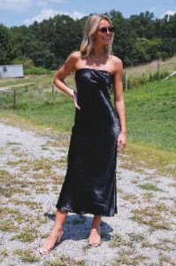 Dress To Impress Maxi Tube Dress, Black sold by North & Main Clothing Company