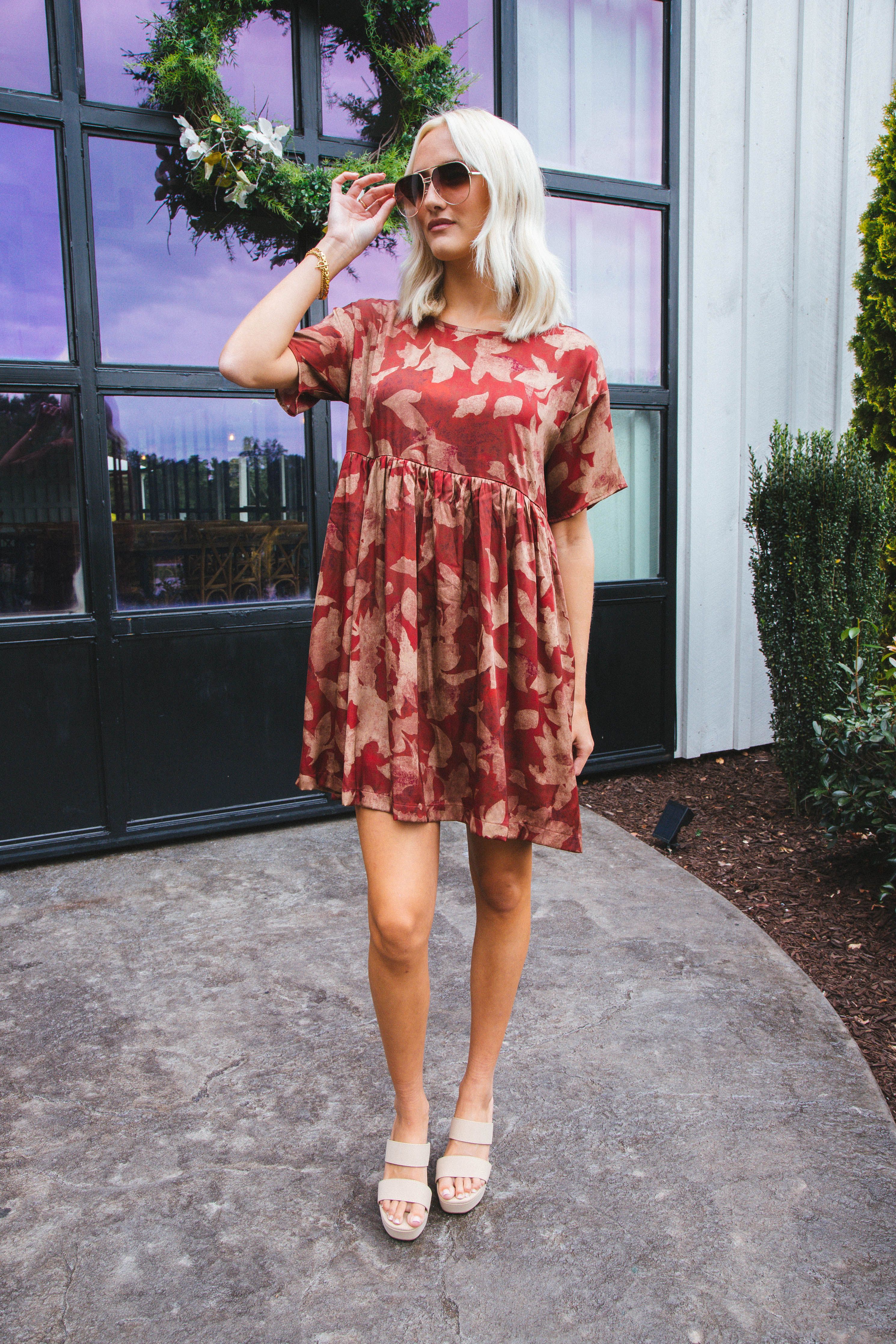 Autumn Memories Mini Dress, Brick sold by North & Main Clothing Company product image thumbnail 4