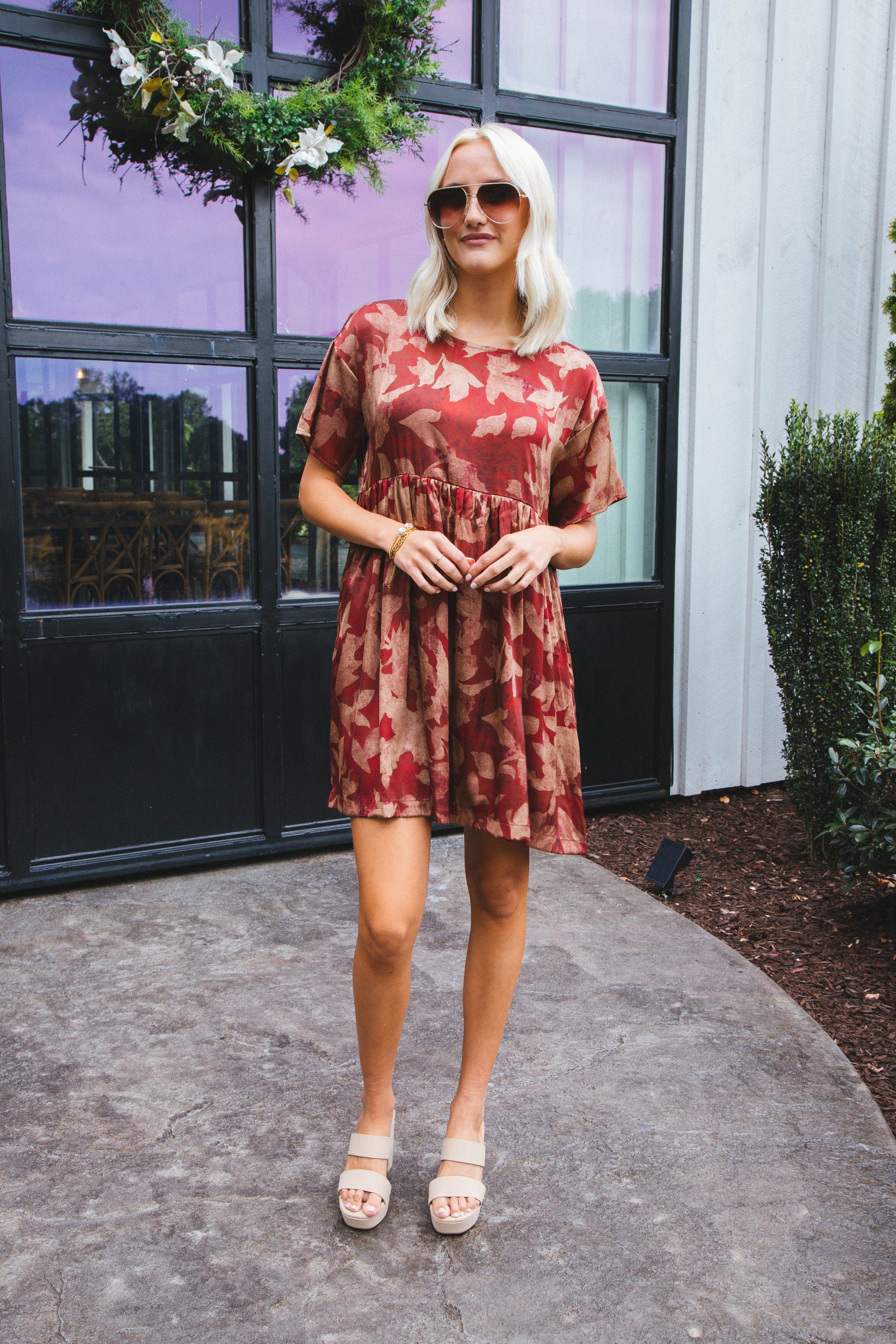 Autumn Memories Mini Dress, Brick sold by North & Main Clothing Company product image thumbnail 2