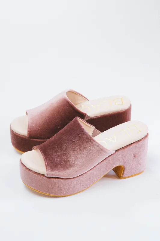 Terry Platform Heel, Rose Velvet | Beach by Matisse sold by North & Main Clothing Company