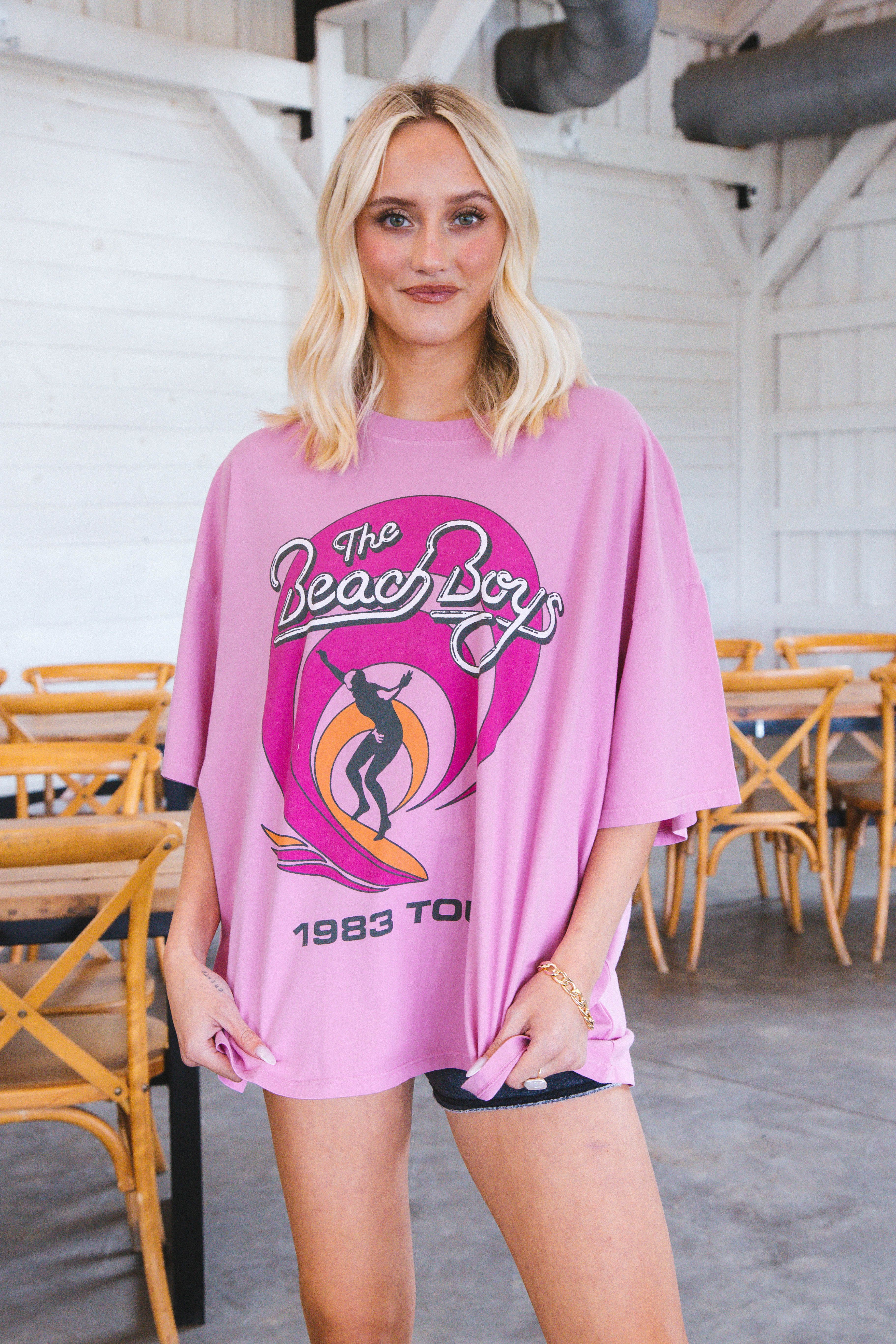 The Beach Boys Tour Tee, Lilac Bloom | Daydreamer sold by North & Main Clothing Company product image thumbnail 5