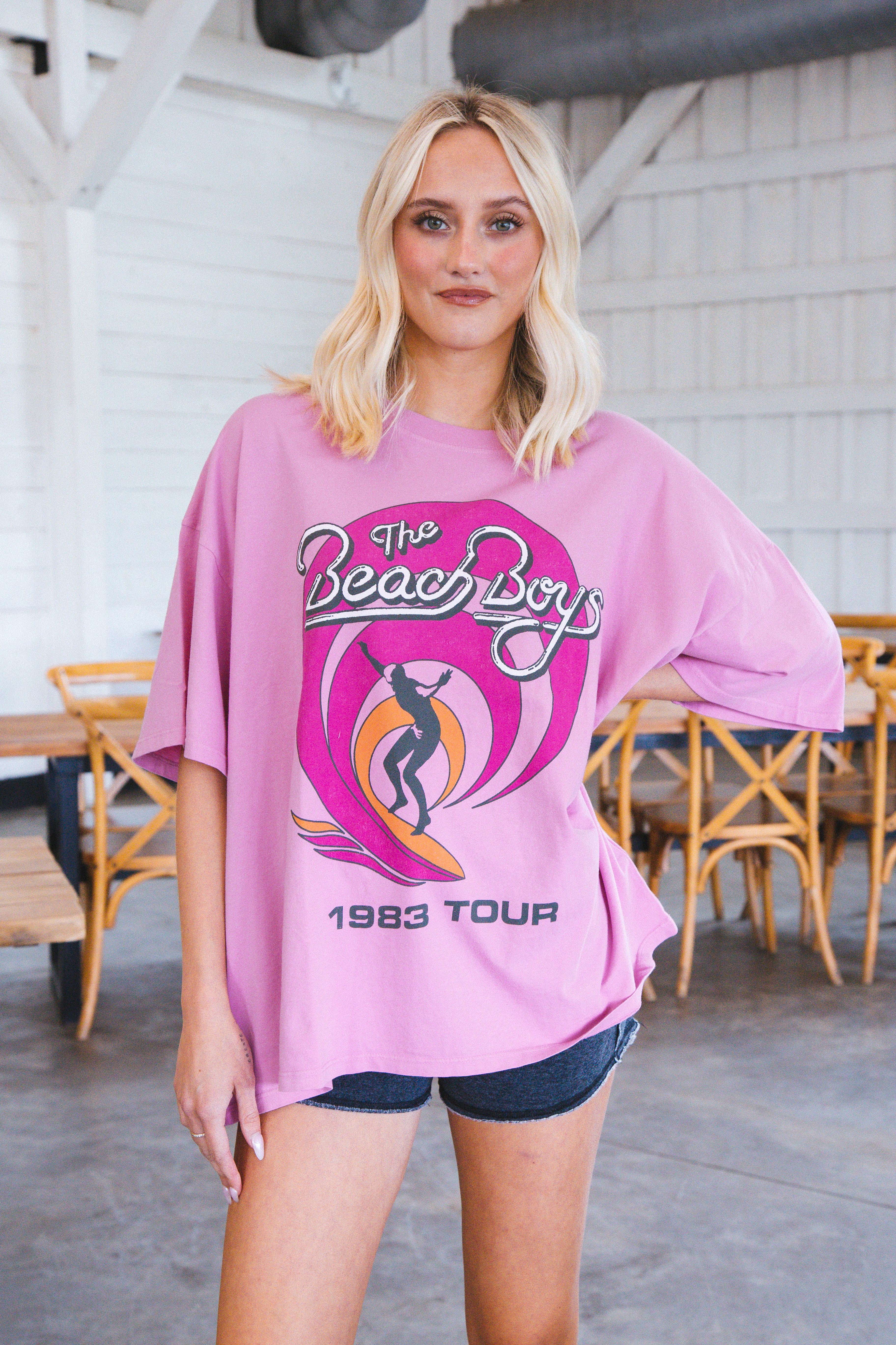 The Beach Boys Tour Tee, Lilac Bloom | Daydreamer sold by North & Main Clothing Company product image thumbnail 2