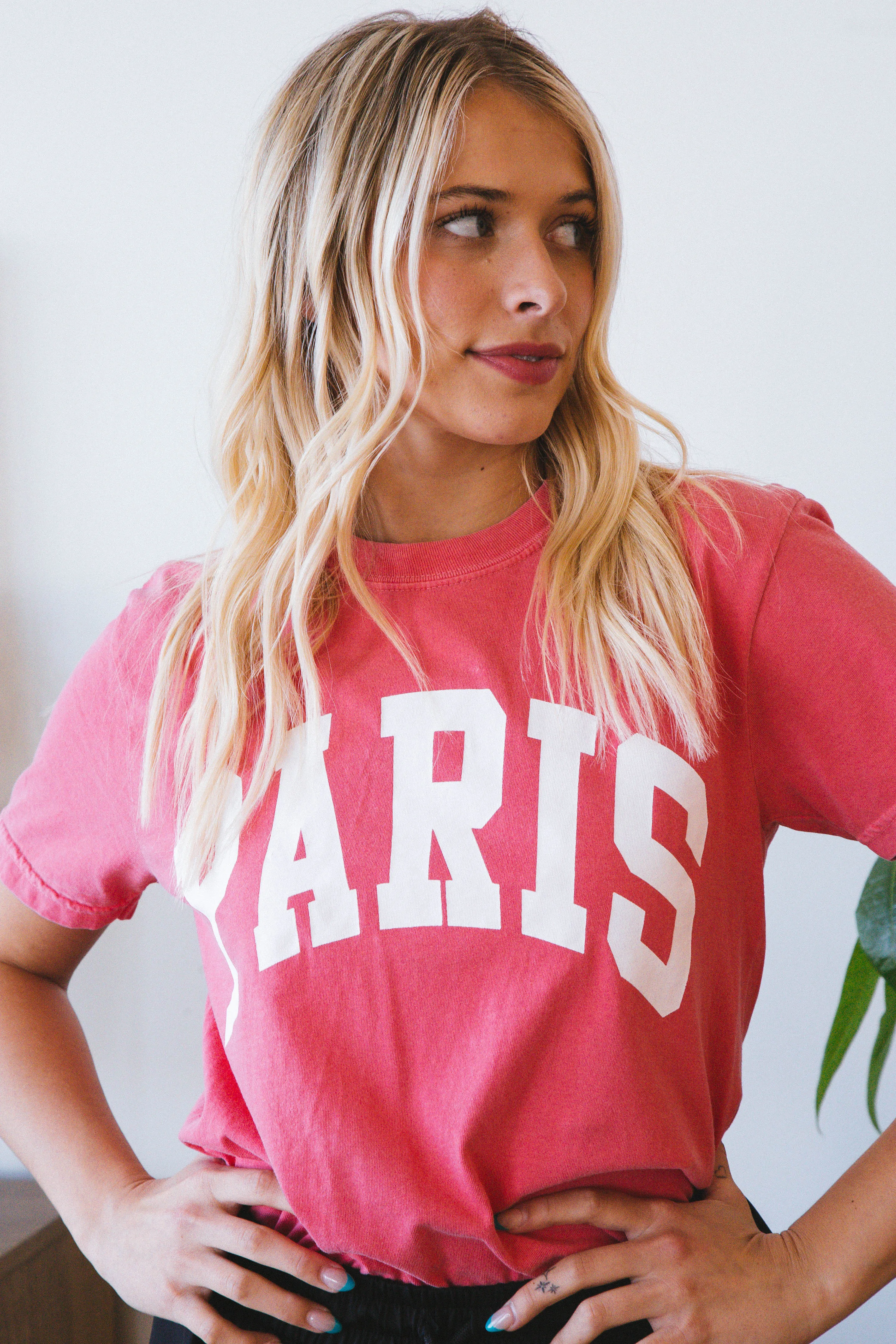 Paris Graphic Tee, Coral sold by North & Main Clothing Company product image thumbnail 4