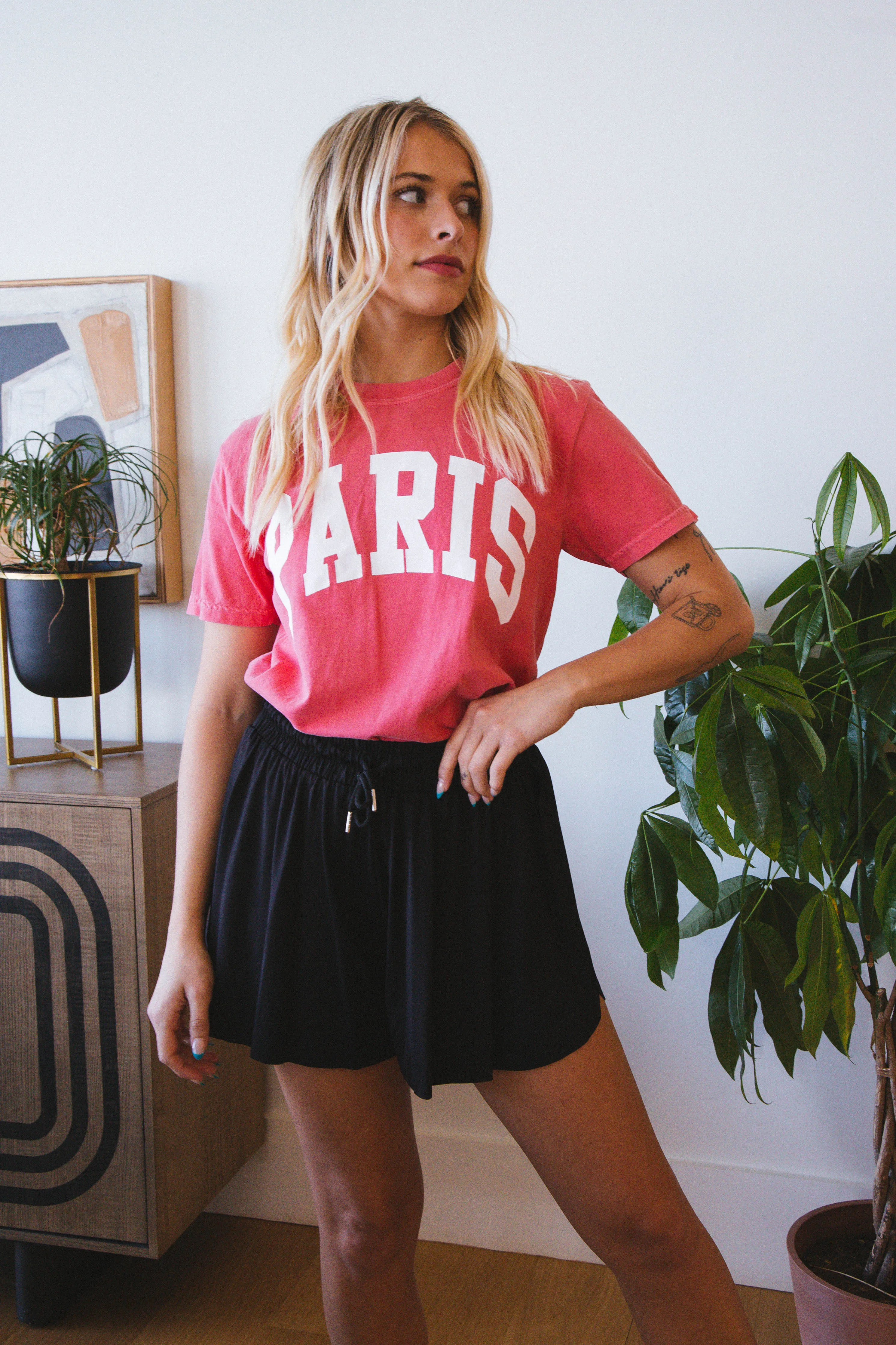 Paris Graphic Tee, Coral sold by North & Main Clothing Company product image thumbnail 5