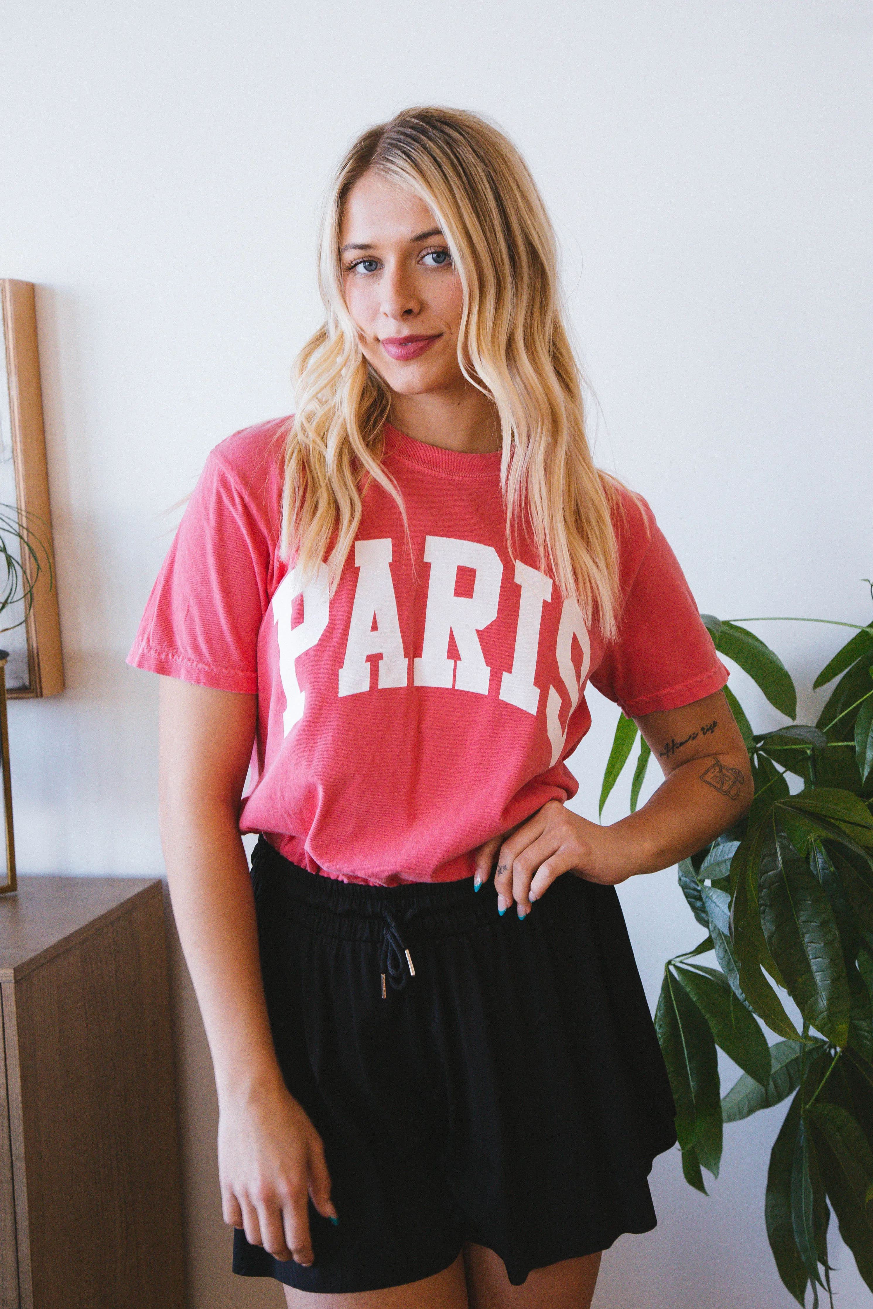 Paris Graphic Tee, Coral sold by North & Main Clothing Company product image thumbnail 3