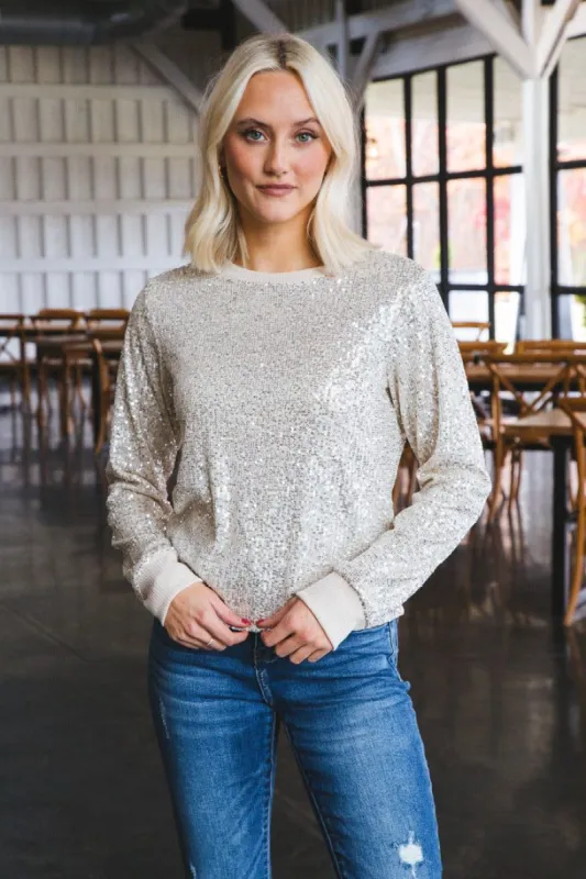 Sparkle Together Top, Champagne | Sanctuary sold by North & Main Clothing Company