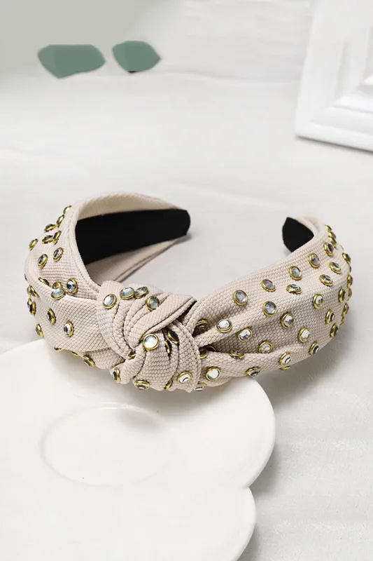 Clarice Rhinestone Headband, Beige sold by North & Main Clothing Company