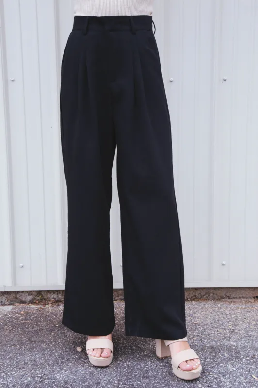 Ryann Wide Leg Pants, Black made by HYFVE