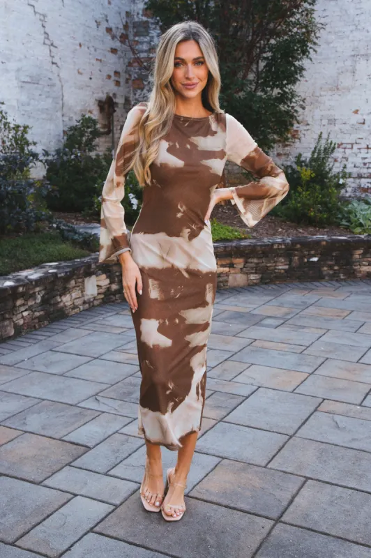 Sahara Maxi Dress, Tan Multi sold by North & Main Clothing Company